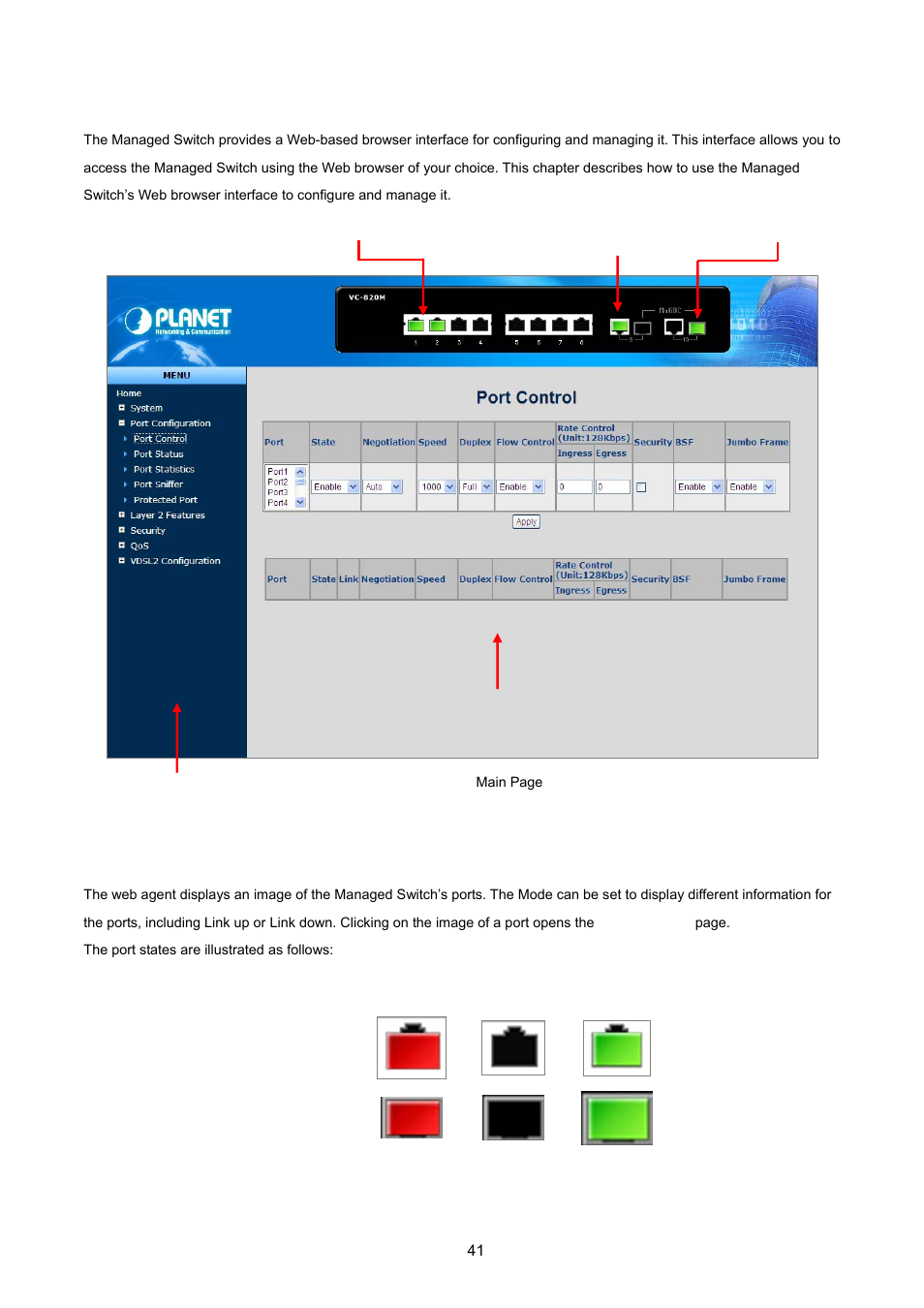 3 main web page | PLANET VC-2400MR48 User Manual | Page 41 / 217