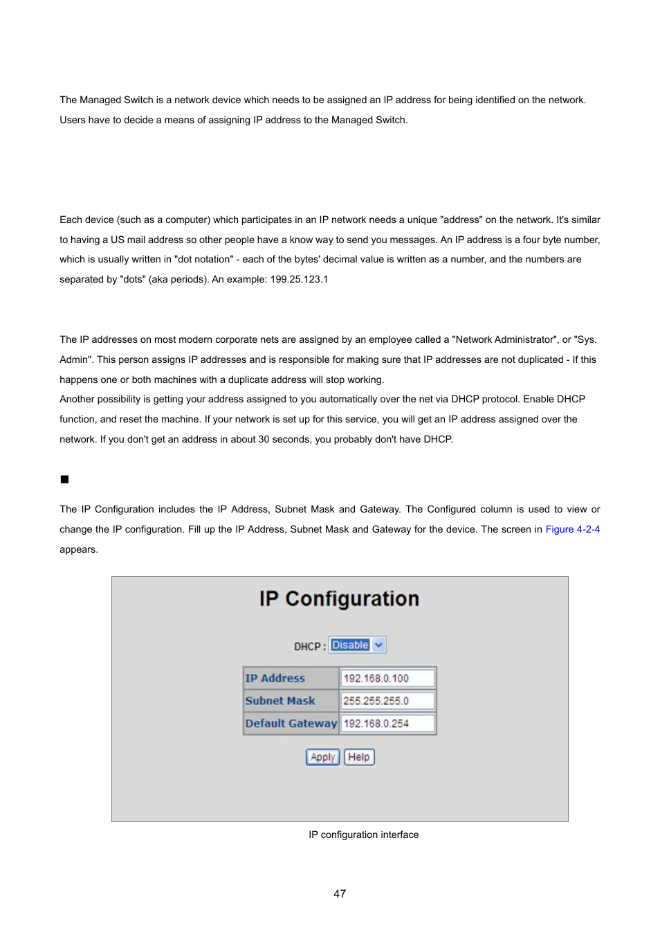 2 ip configuration, Ip address overview | PLANET VC-2400MR48 User Manual | Page 47 / 217