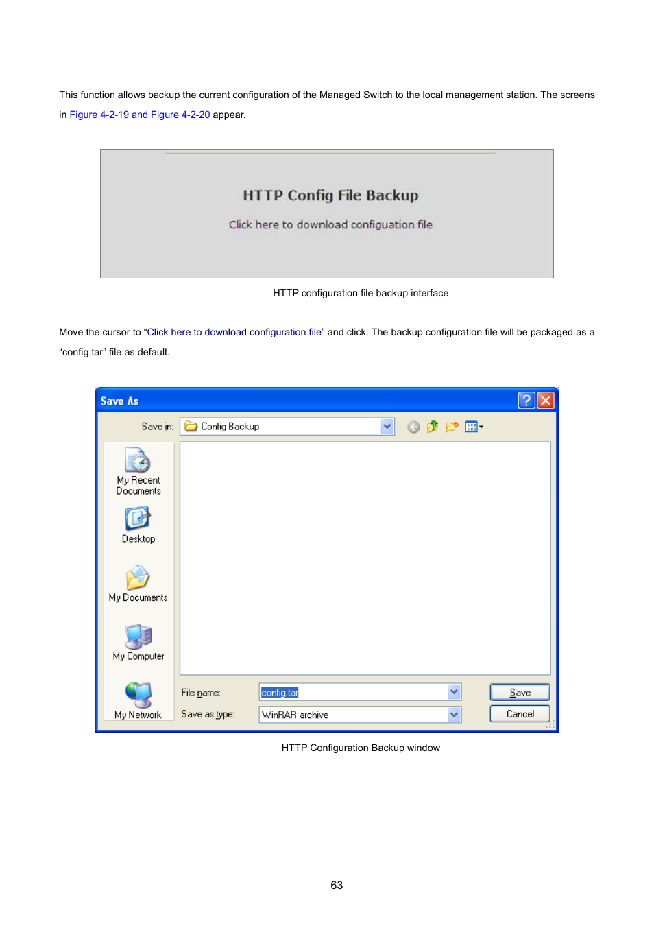 4 http config file backup | PLANET VC-2400MR48 User Manual | Page 63 / 217