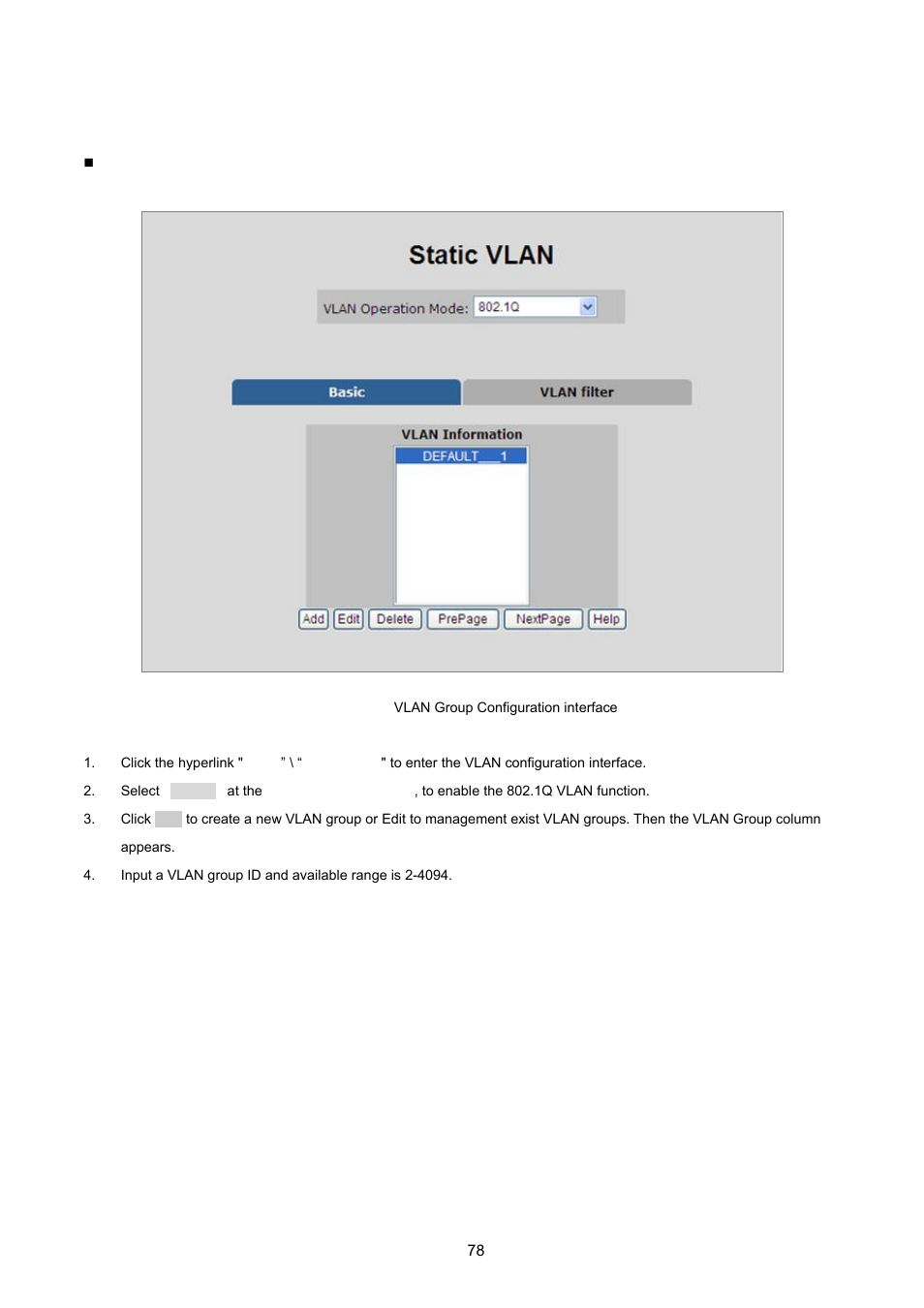 1 vlan group configuration | PLANET VC-2400MR48 User Manual | Page 78 / 217