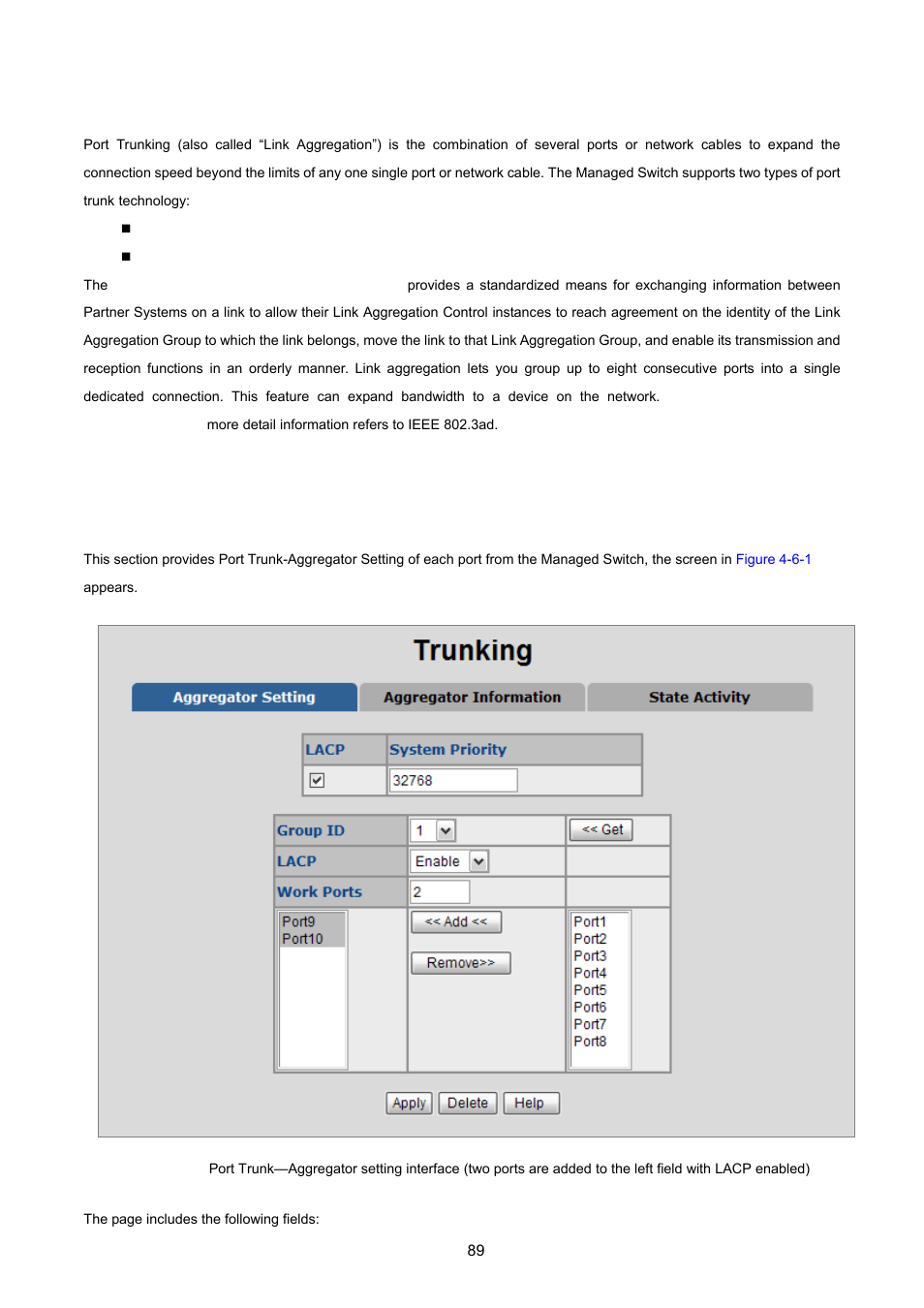 5 trunking, 1 aggregator setting | PLANET VC-2400MR48 User Manual | Page 89 / 217