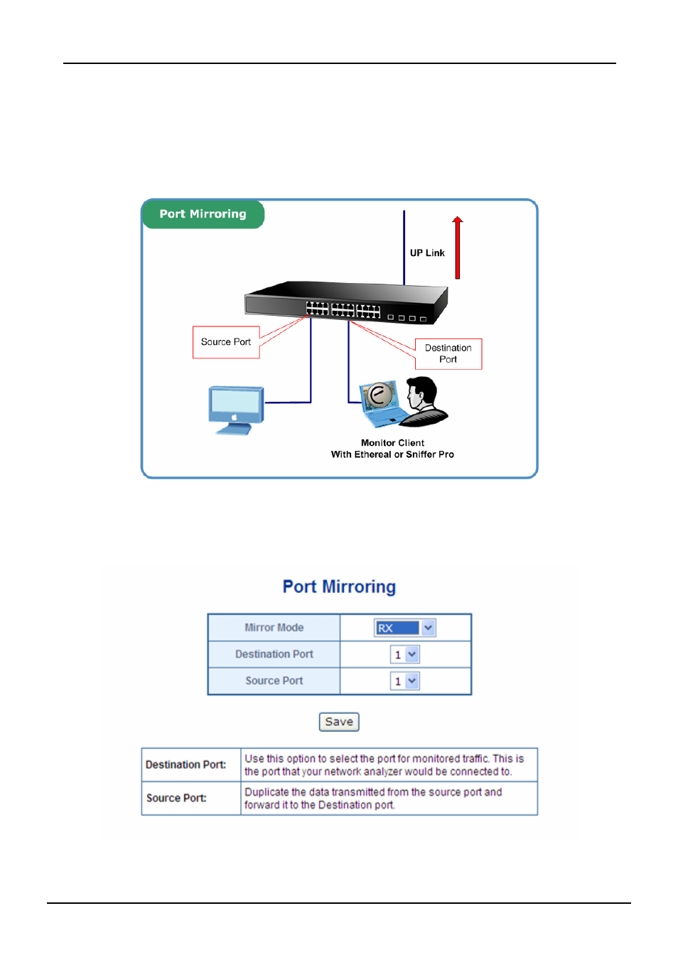 8 port mirroring, Irroring | PLANET VC-810S User Manual | Page 68 / 82
