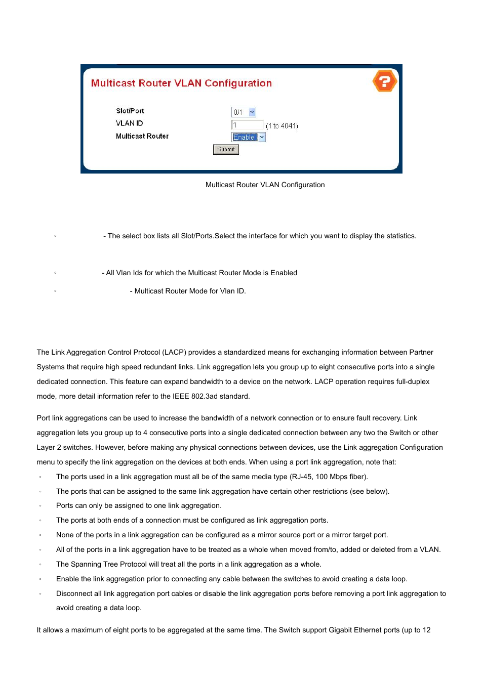 6 port channel | PLANET WGS3-24000 User Manual | Page 121 / 526