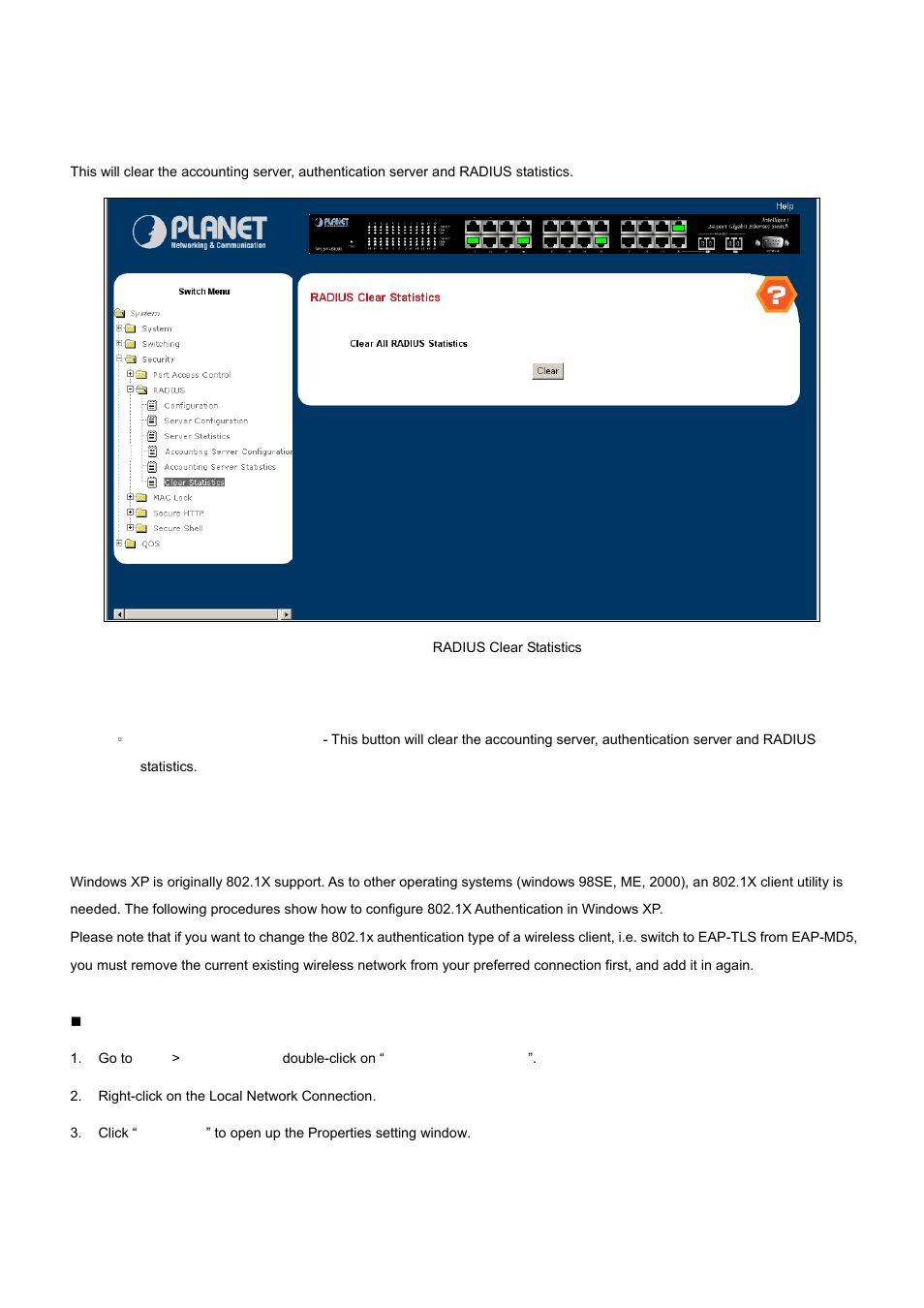 PLANET WGS3-24000 User Manual | Page 163 / 526