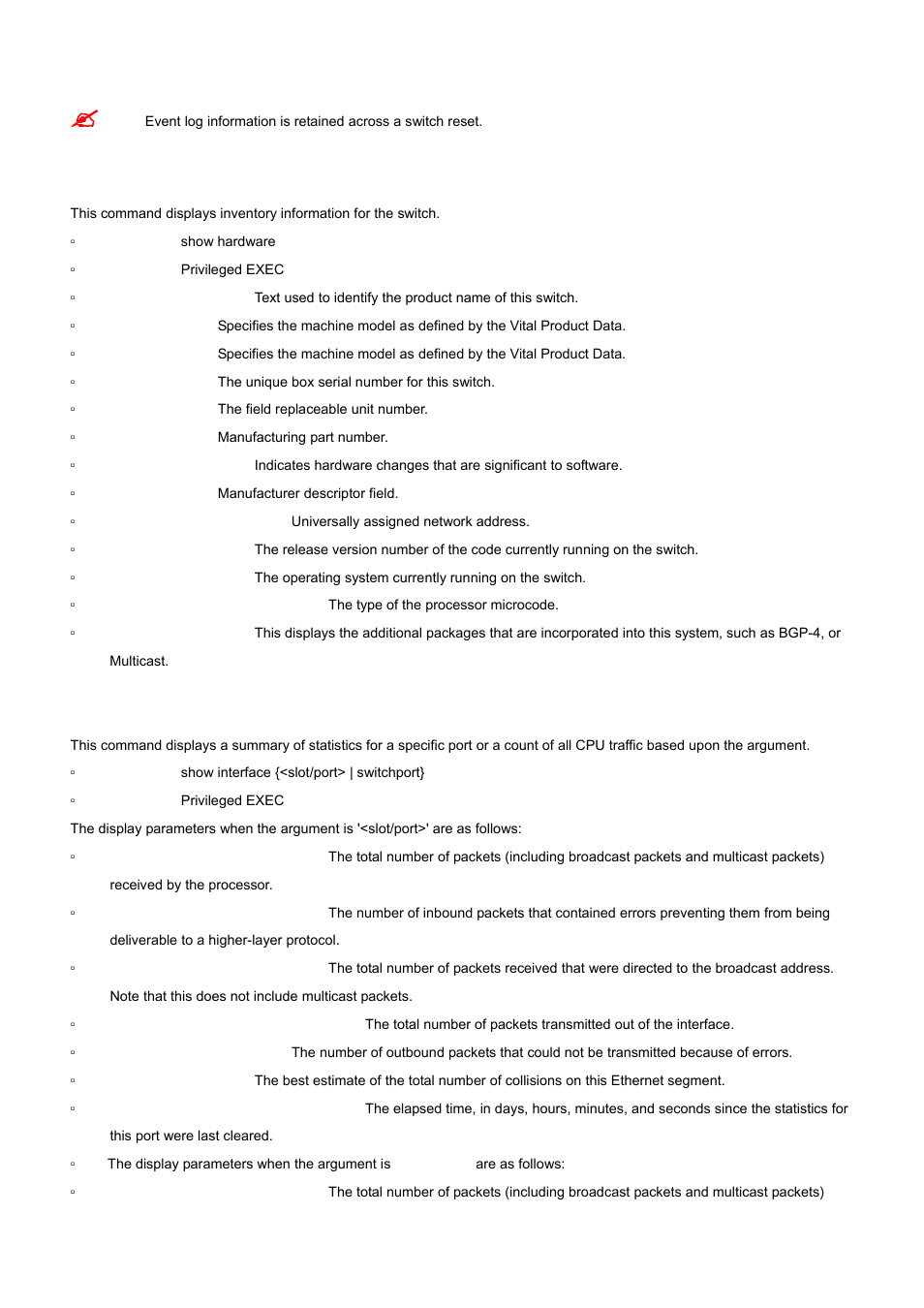 3 show hardware, 4 show interface | PLANET WGS3-24000 User Manual | Page 324 / 526