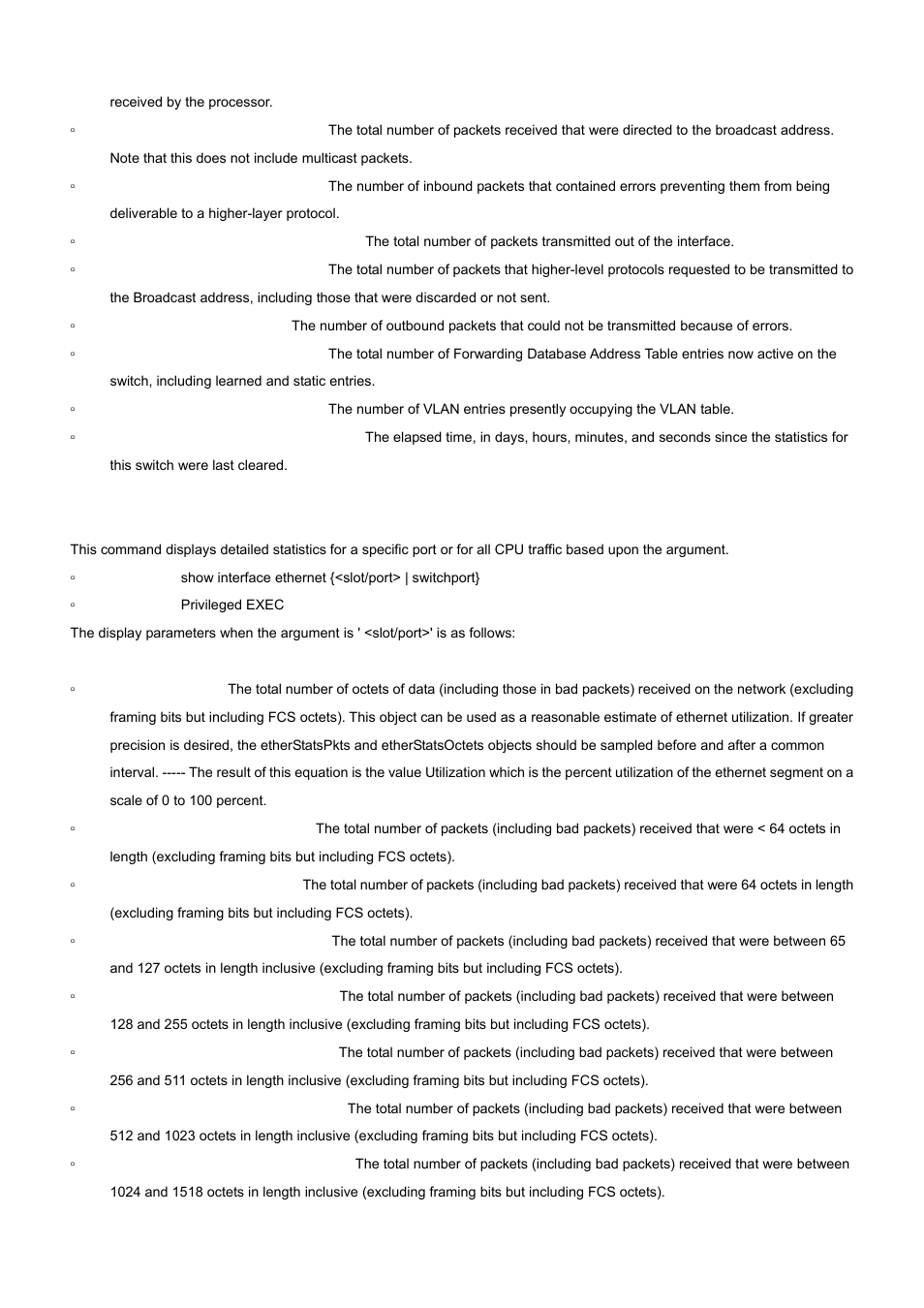 5 show interface ethernet | PLANET WGS3-24000 User Manual | Page 325 / 526