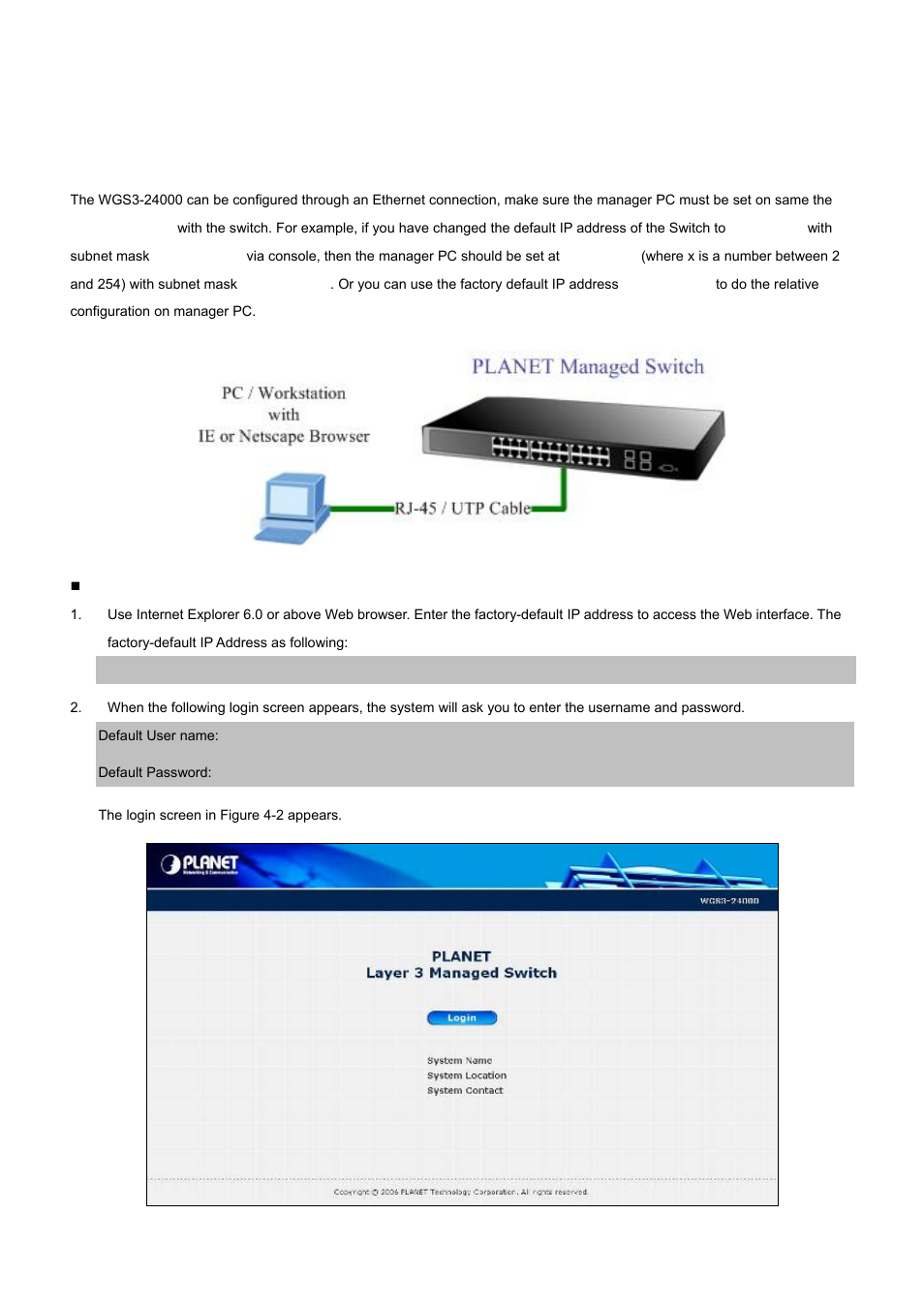 Web configuration | PLANET WGS3-24000 User Manual | Page 33 / 526