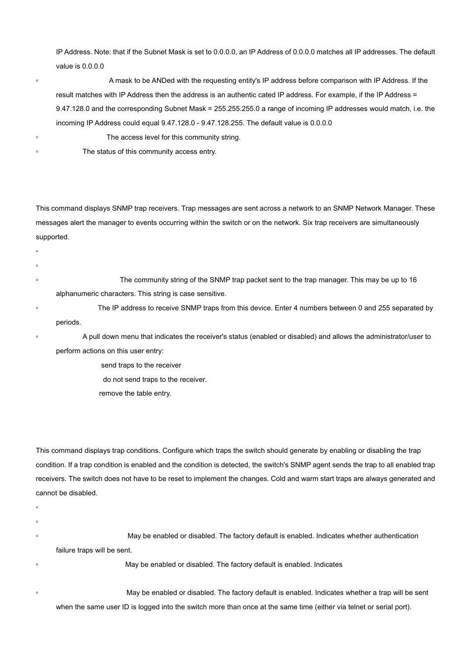 18 show snmptrap, 19 show trapflags | PLANET WGS3-24000 User Manual | Page 339 / 526