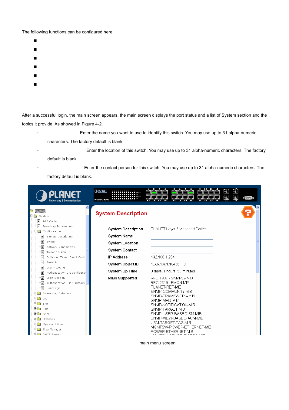 System description | PLANET WGS3-24000 User Manual | Page 36 / 526