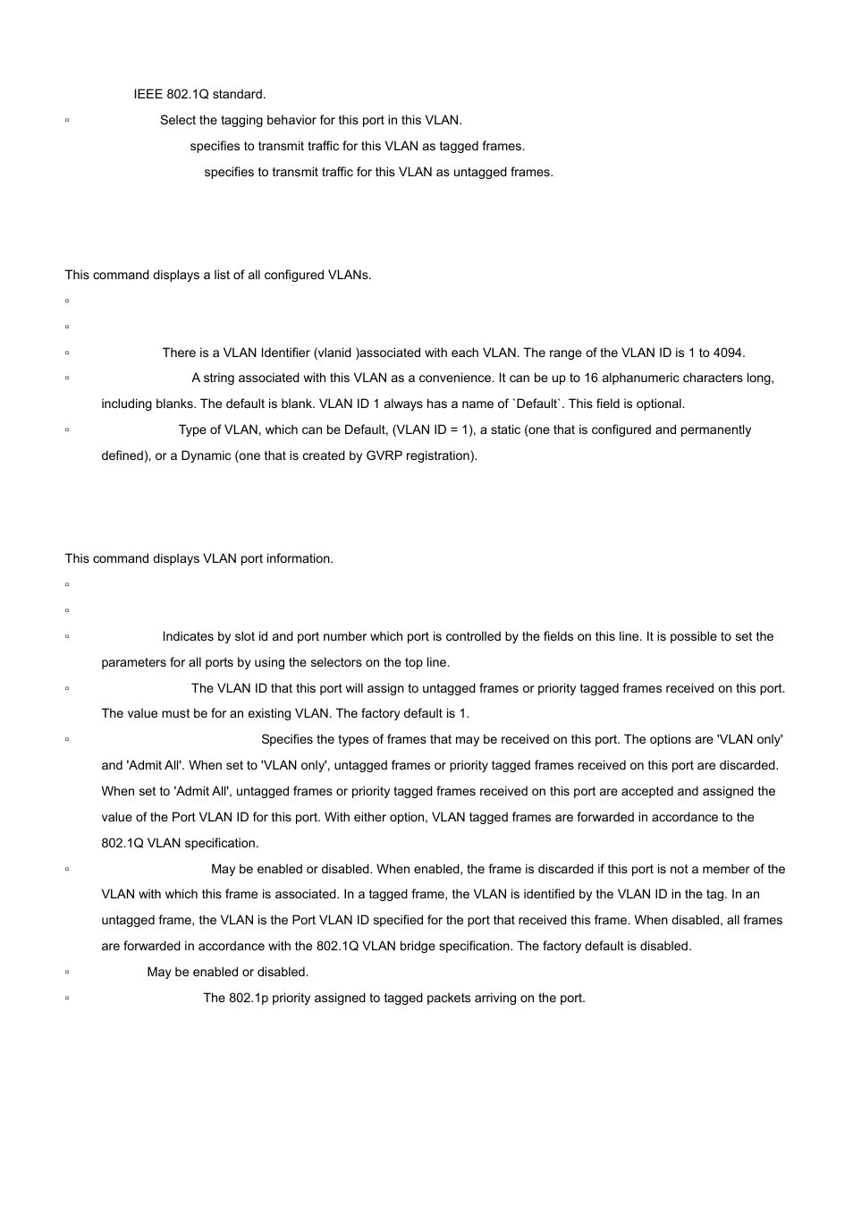 51 show vlan brief, 52 show vlan port | PLANET WGS3-24000 User Manual | Page 363 / 526