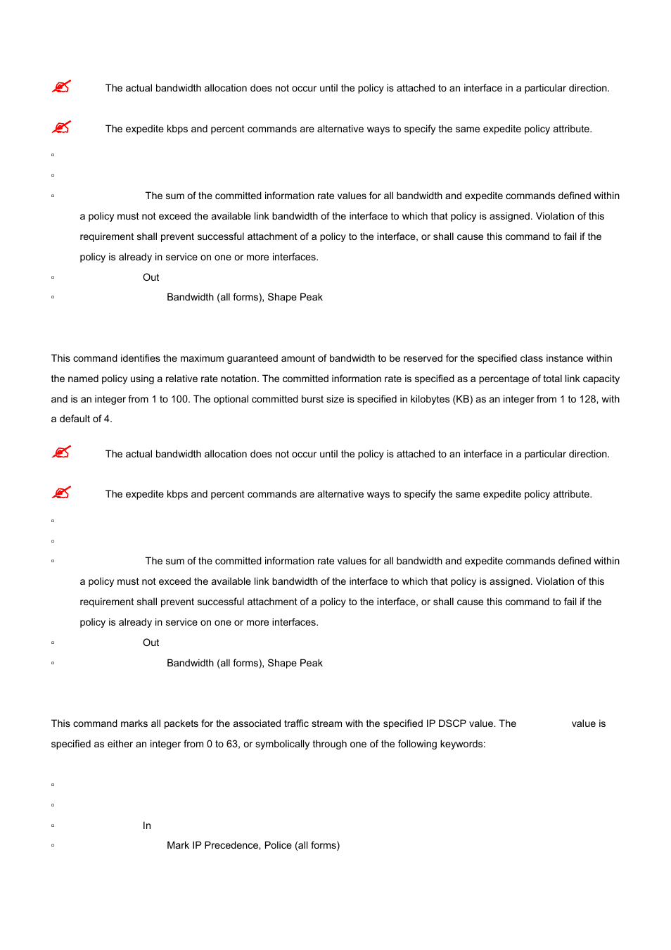 5 expedite percent, 6 mark ip-dscp | PLANET WGS3-24000 User Manual | Page 389 / 526