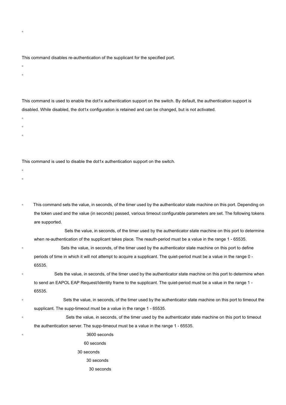 12 dot1x system-auth-control, 13 dot1x timeout | PLANET WGS3-24000 User Manual | Page 405 / 526