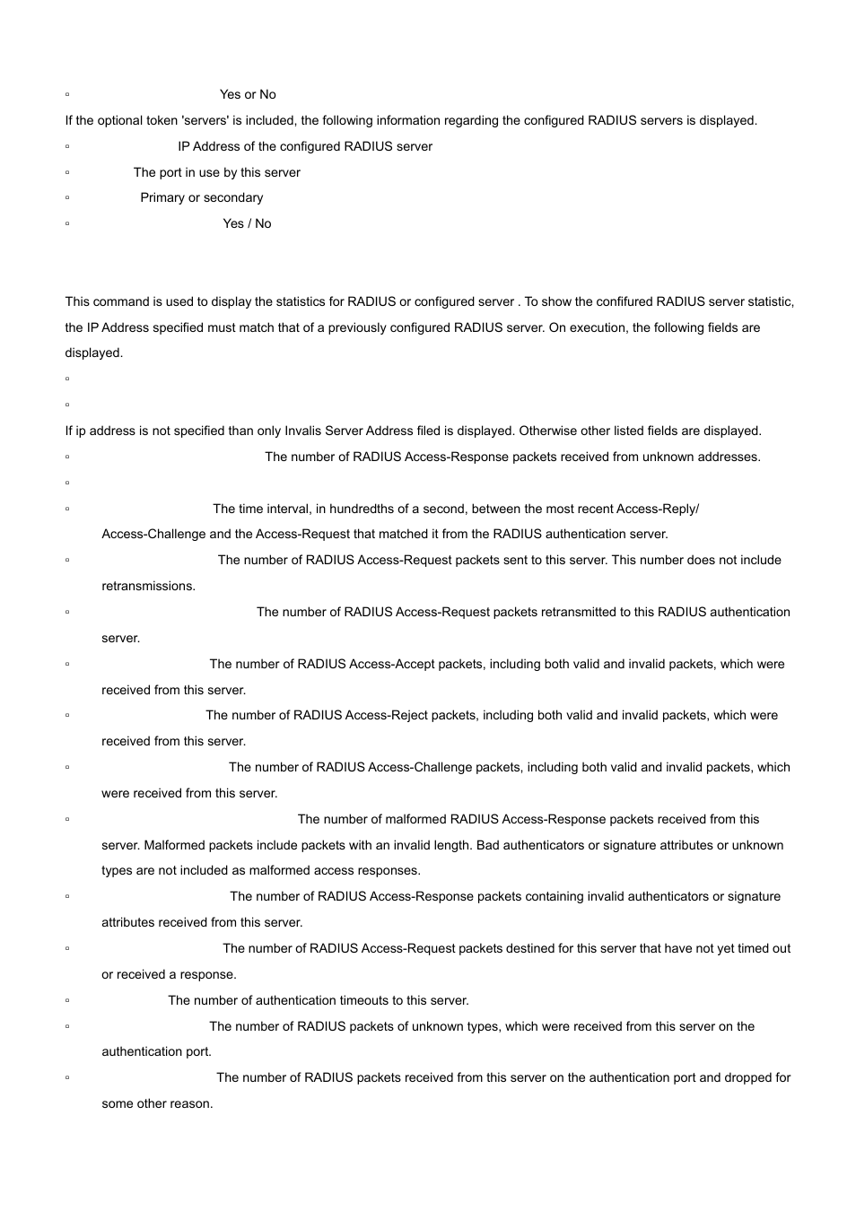 28 show radius statistics | PLANET WGS3-24000 User Manual | Page 412 / 526