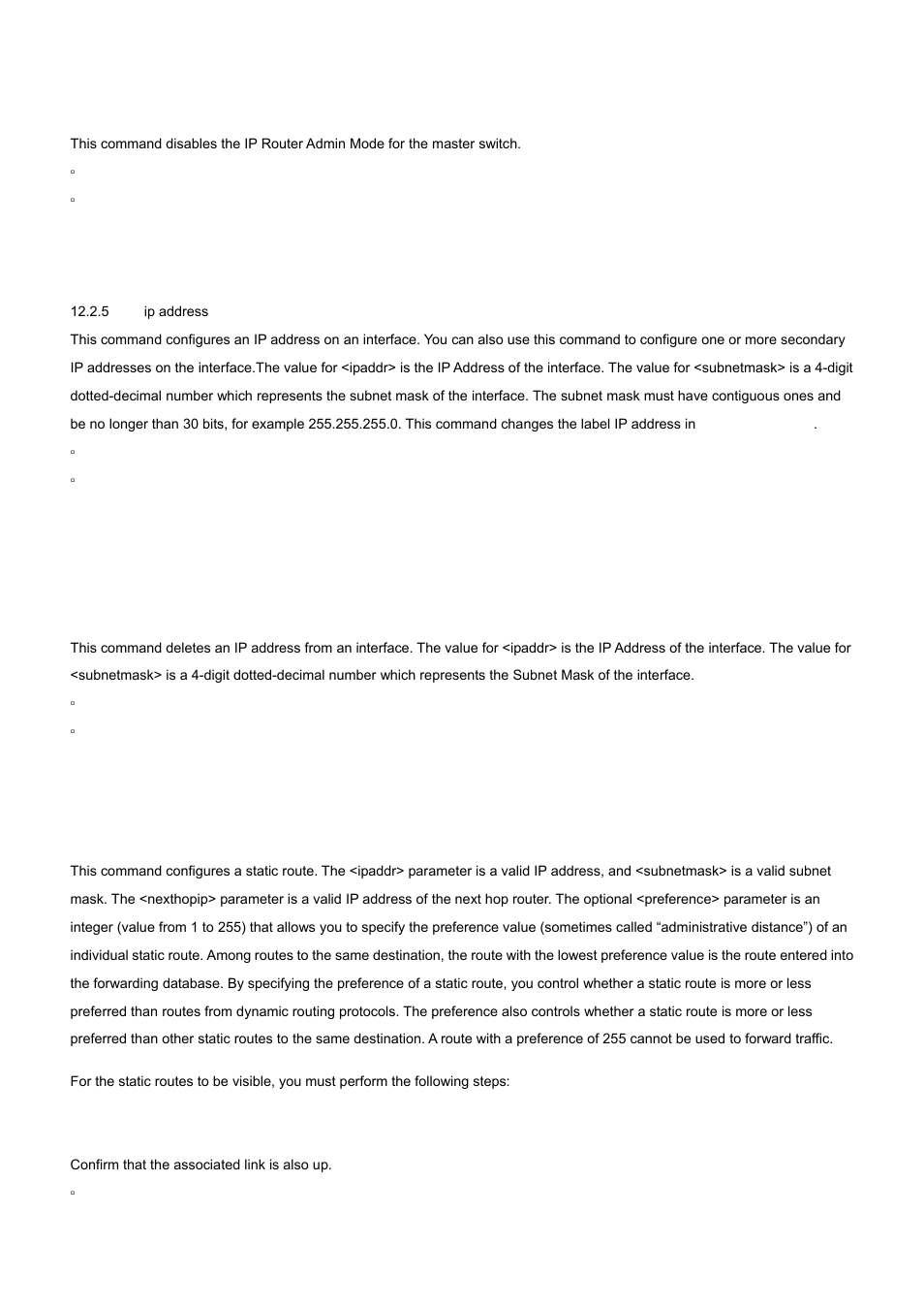 4 no ip routing, 6 no ip address, 7 ip route | PLANET WGS3-24000 User Manual | Page 432 / 526