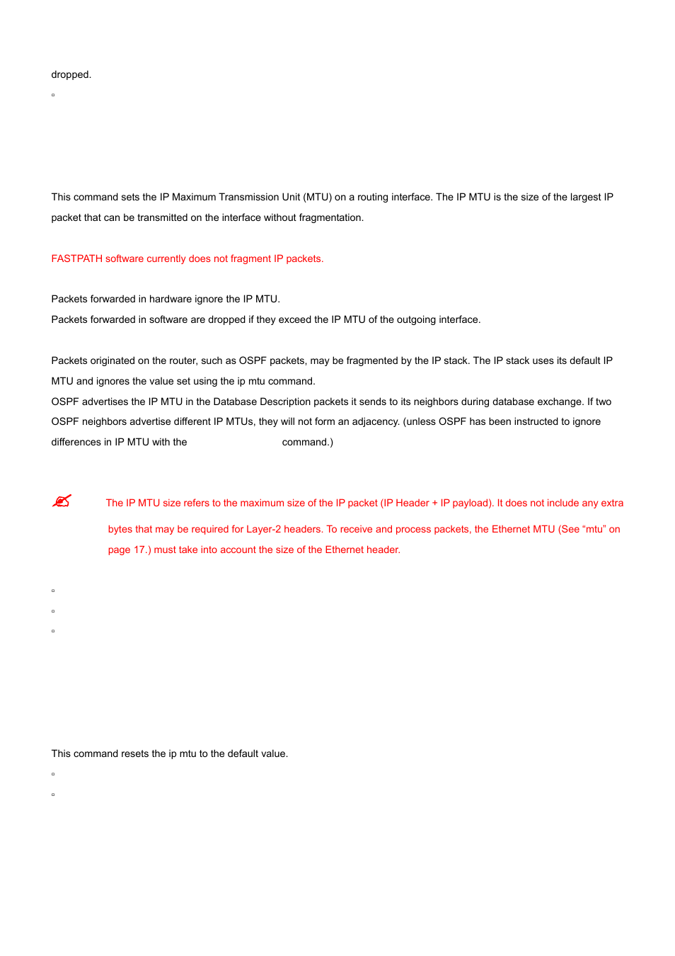 17 ip mtu, 18 no ip mtu | PLANET WGS3-24000 User Manual | Page 435 / 526