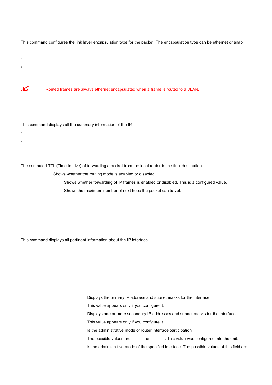 19 encapsulation, 20 show ip brief, 21 show ip interface | PLANET WGS3-24000 User Manual | Page 436 / 526