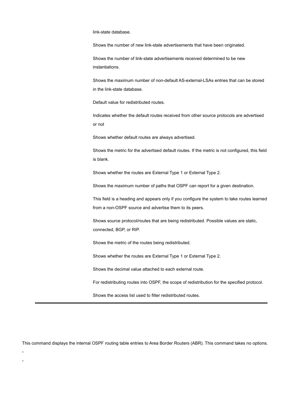 42 show ip ospf abr | PLANET WGS3-24000 User Manual | Page 465 / 526