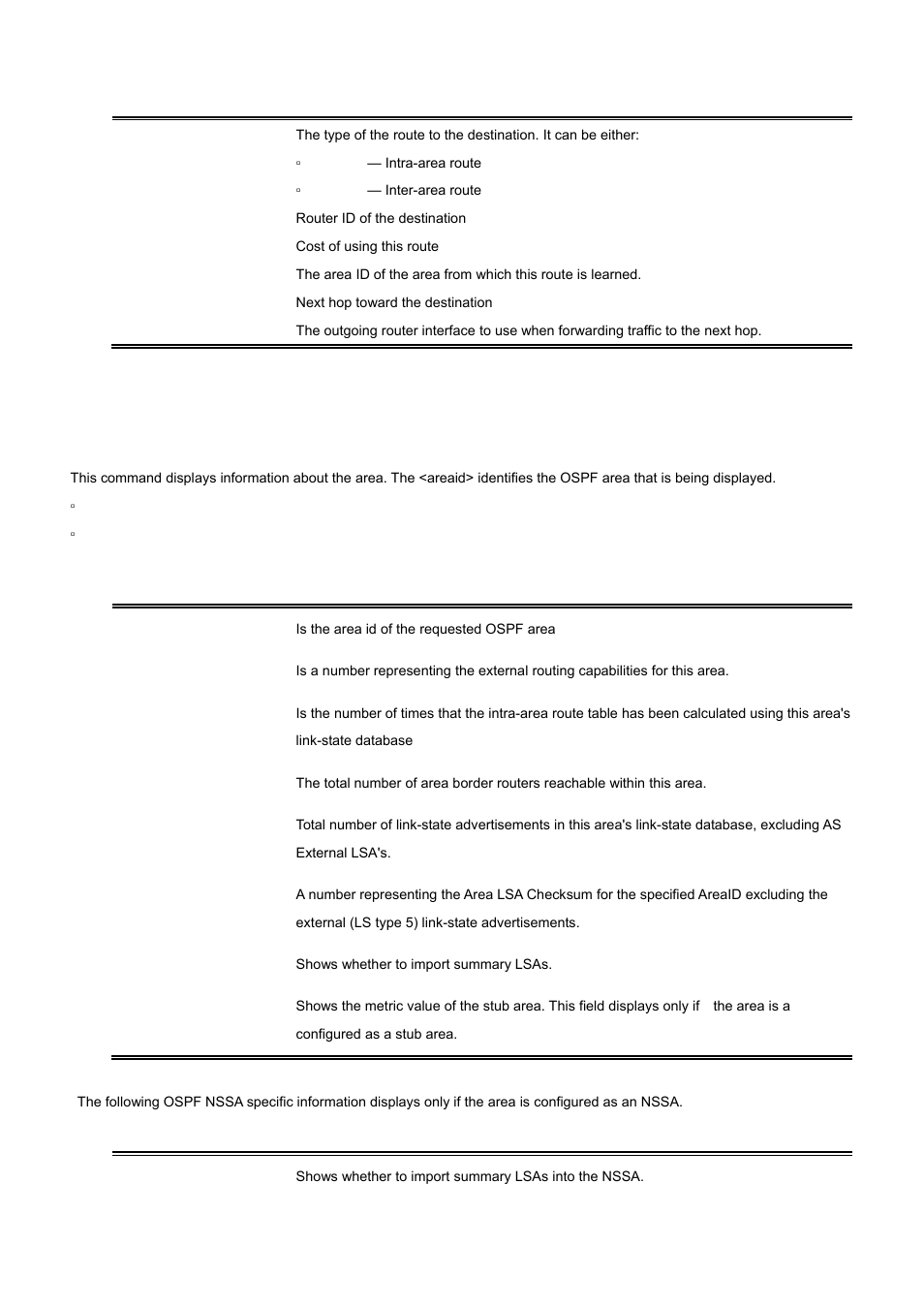 43 show ip ospf area | PLANET WGS3-24000 User Manual | Page 466 / 526