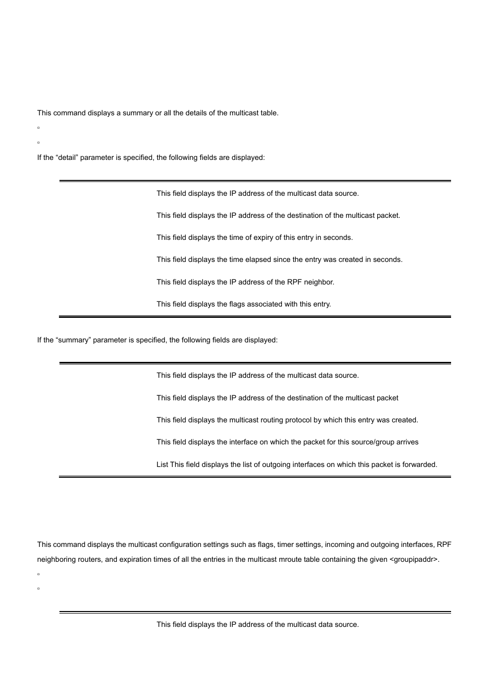 11 show ip mcast mroute, 12 show ip mcast mroute group | PLANET WGS3-24000 User Manual | Page 489 / 526