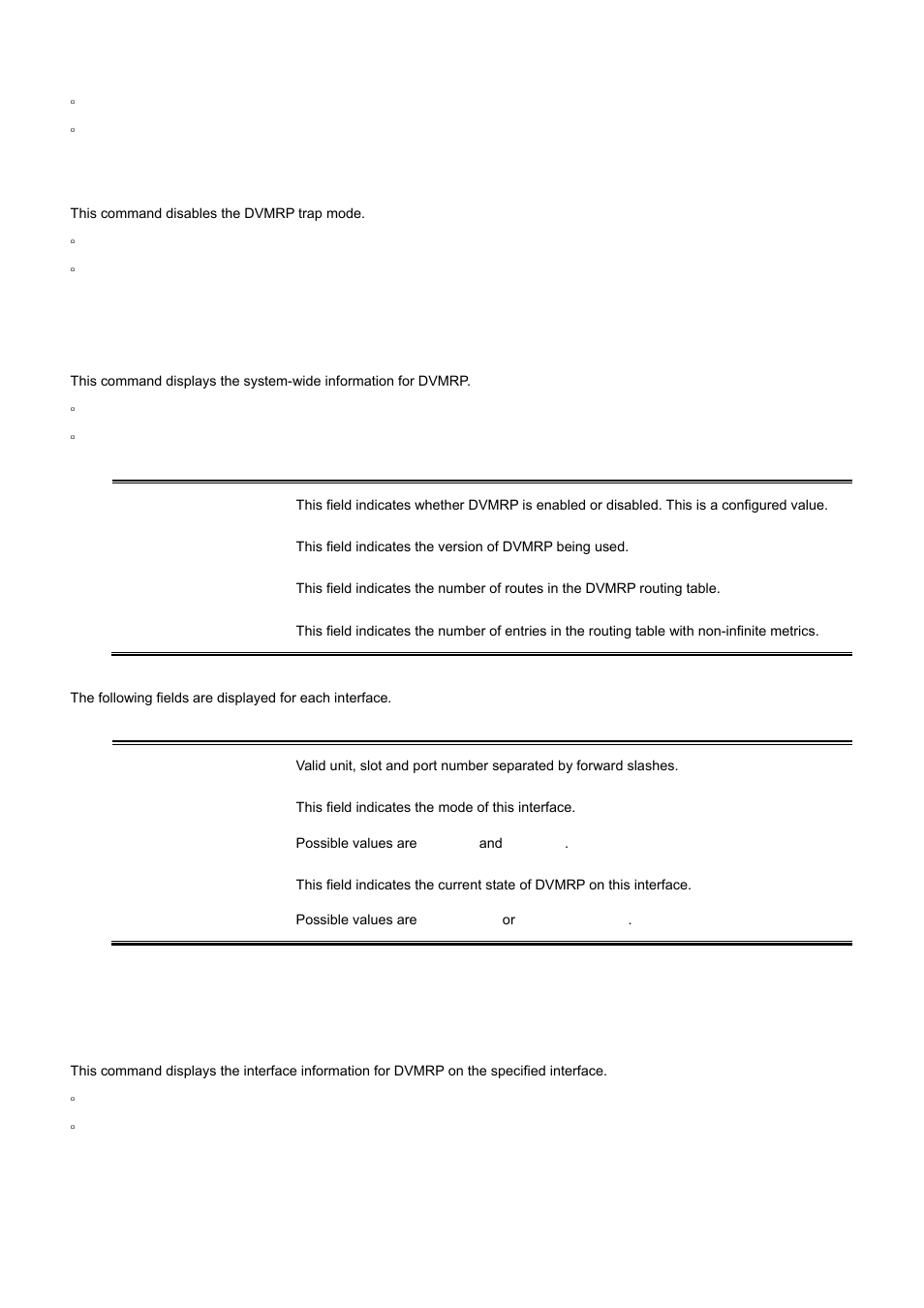 4 show ip dvmrp, 5 show ip dvmrp interface, No ip dvmrp trapflags | PLANET WGS3-24000 User Manual | Page 494 / 526