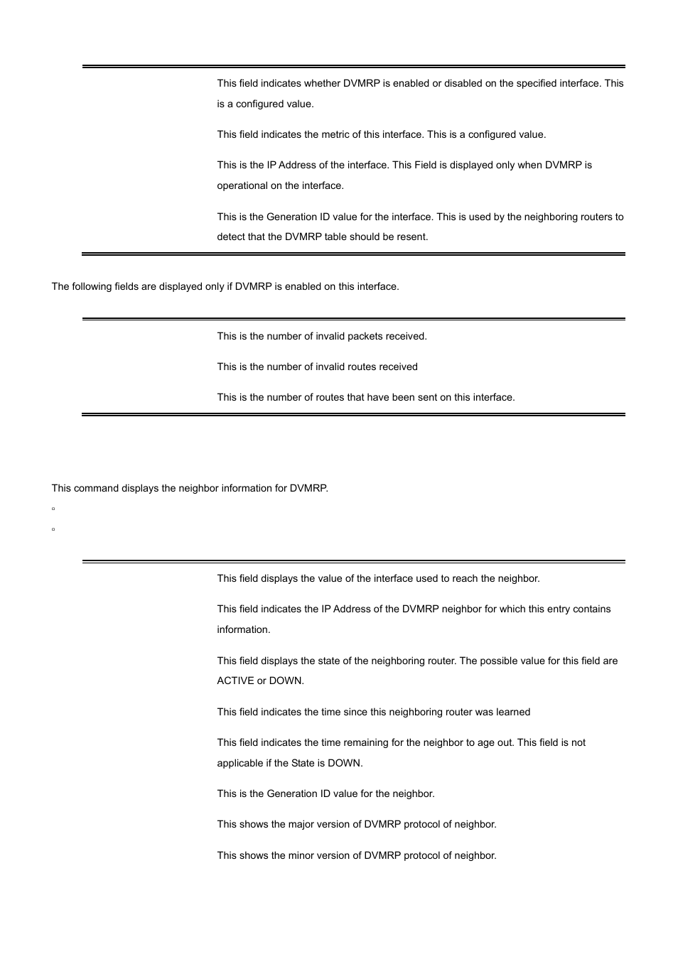 6 show ip dvmrp neighbor | PLANET WGS3-24000 User Manual | Page 495 / 526