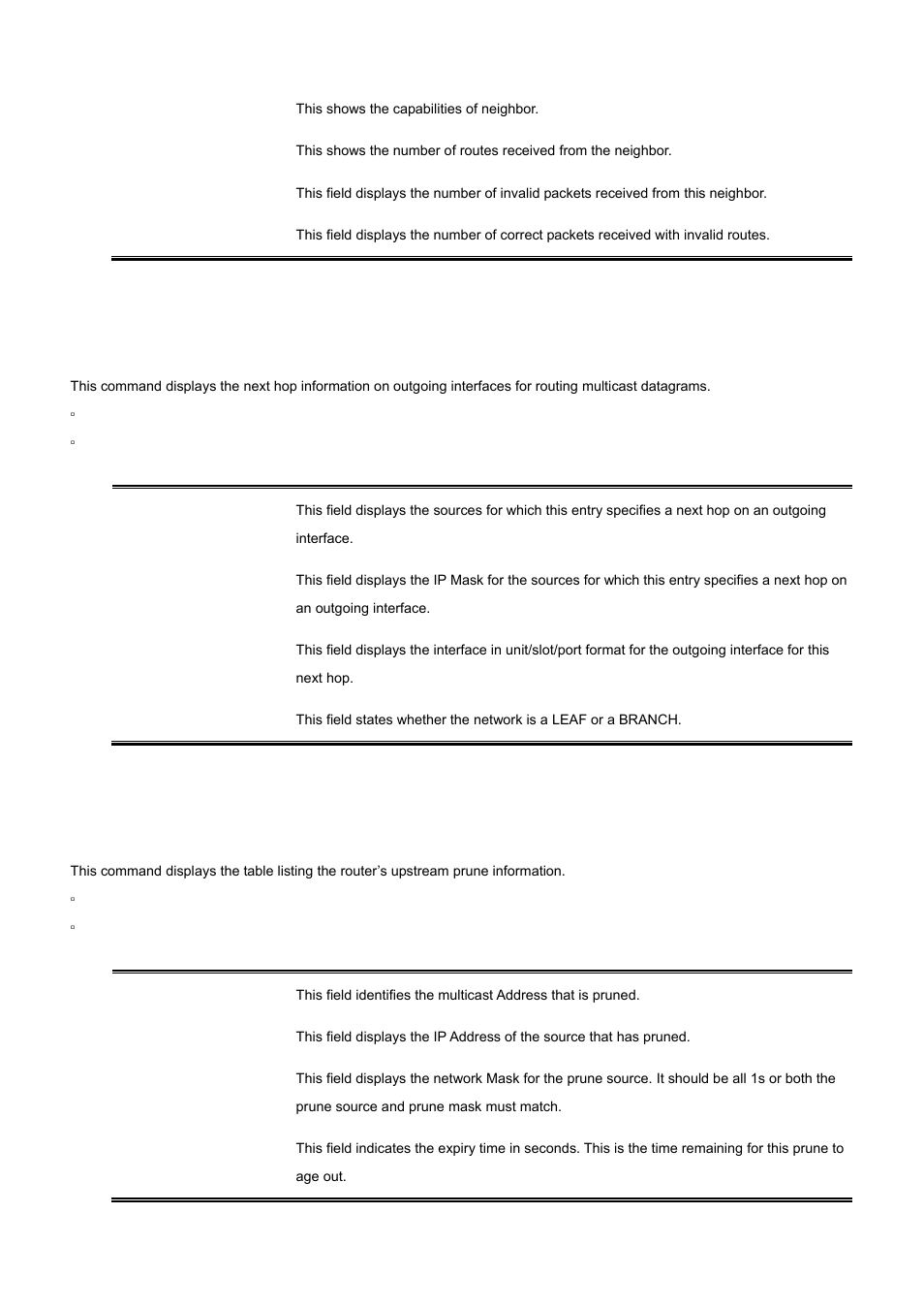 7 show ip dvmrp nexthop, 8 show ip dvmrp prune | PLANET WGS3-24000 User Manual | Page 496 / 526