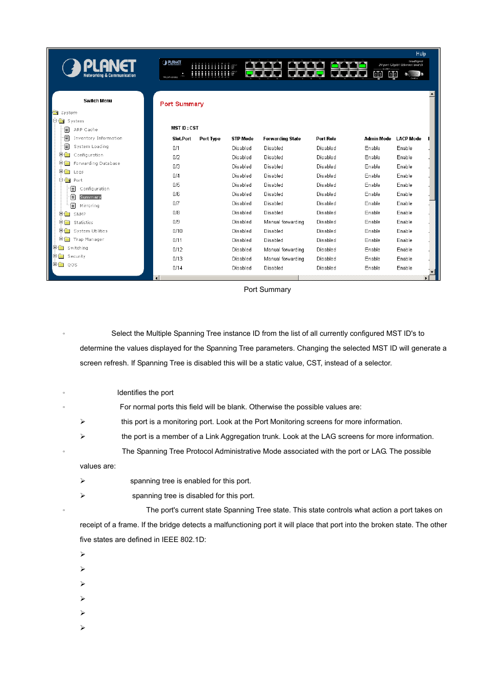 PLANET WGS3-24000 User Manual | Page 59 / 526