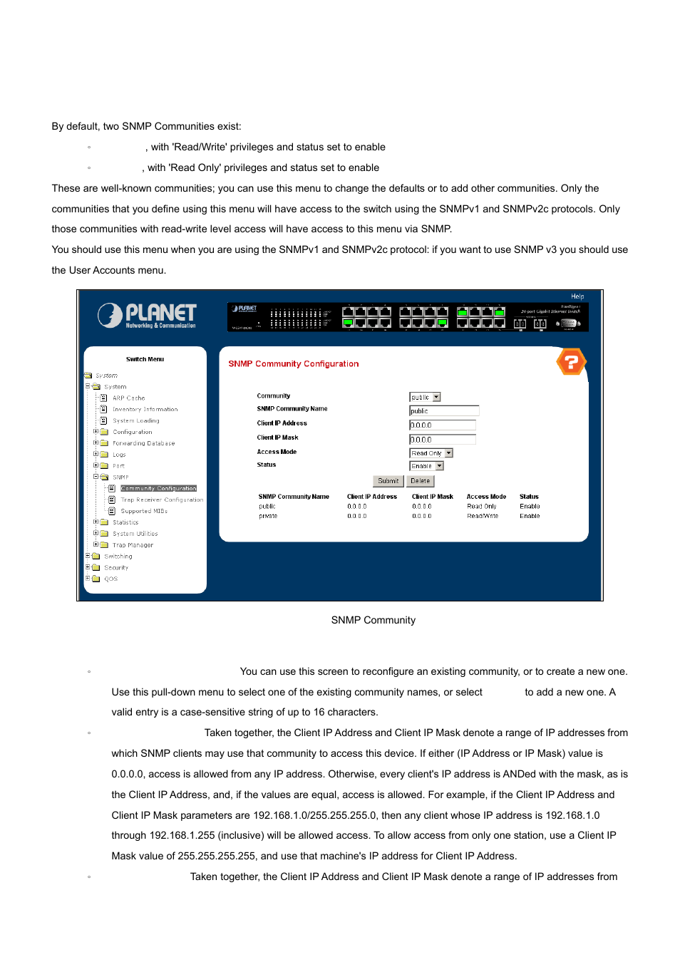 7 snmp | PLANET WGS3-24000 User Manual | Page 64 / 526