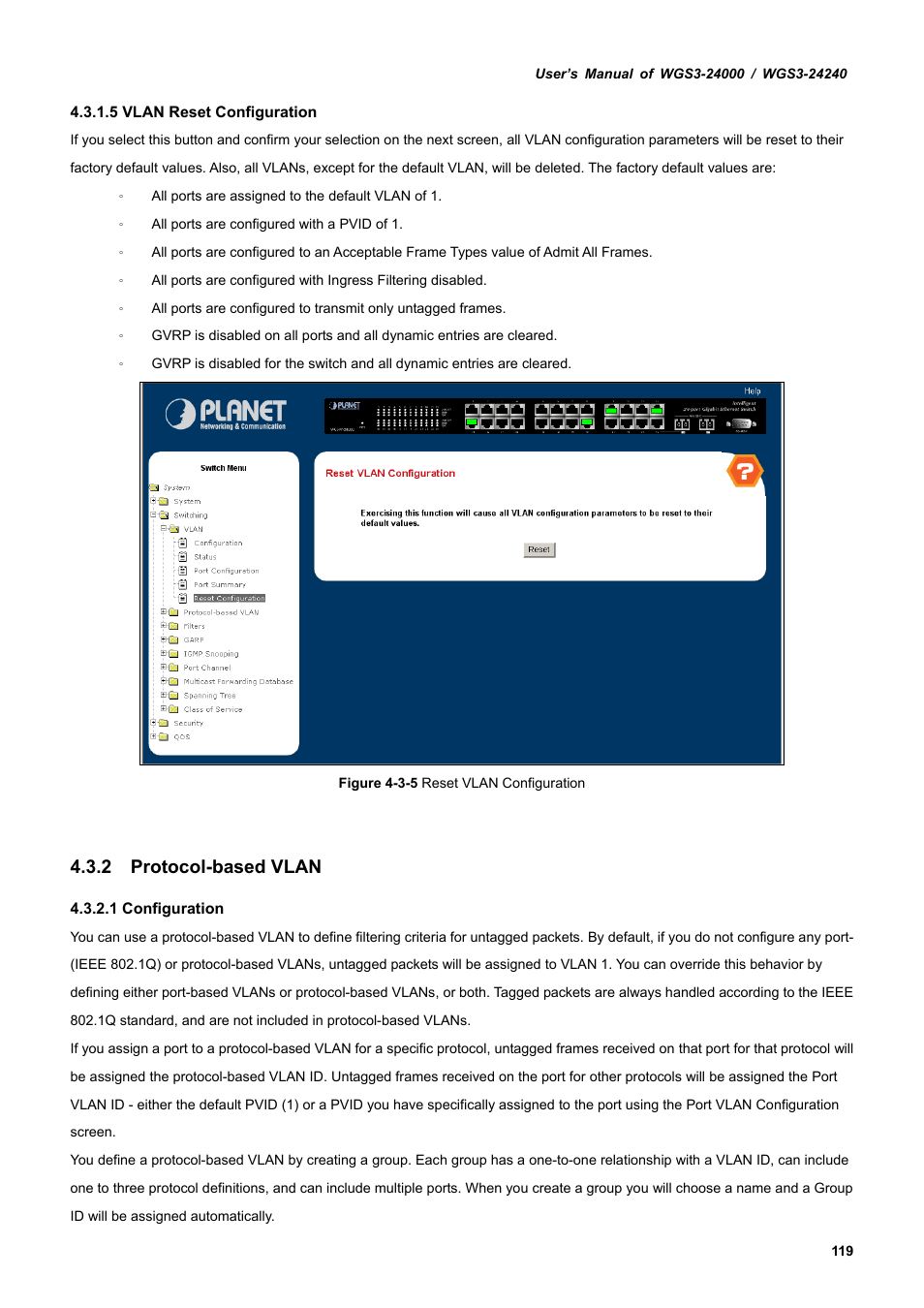 2 protocol-based vlan | PLANET WGS3-24240 User Manual | Page 119 / 570