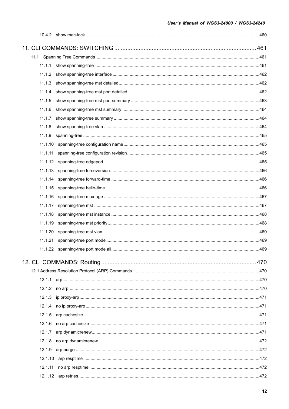 PLANET WGS3-24240 User Manual | Page 12 / 570
