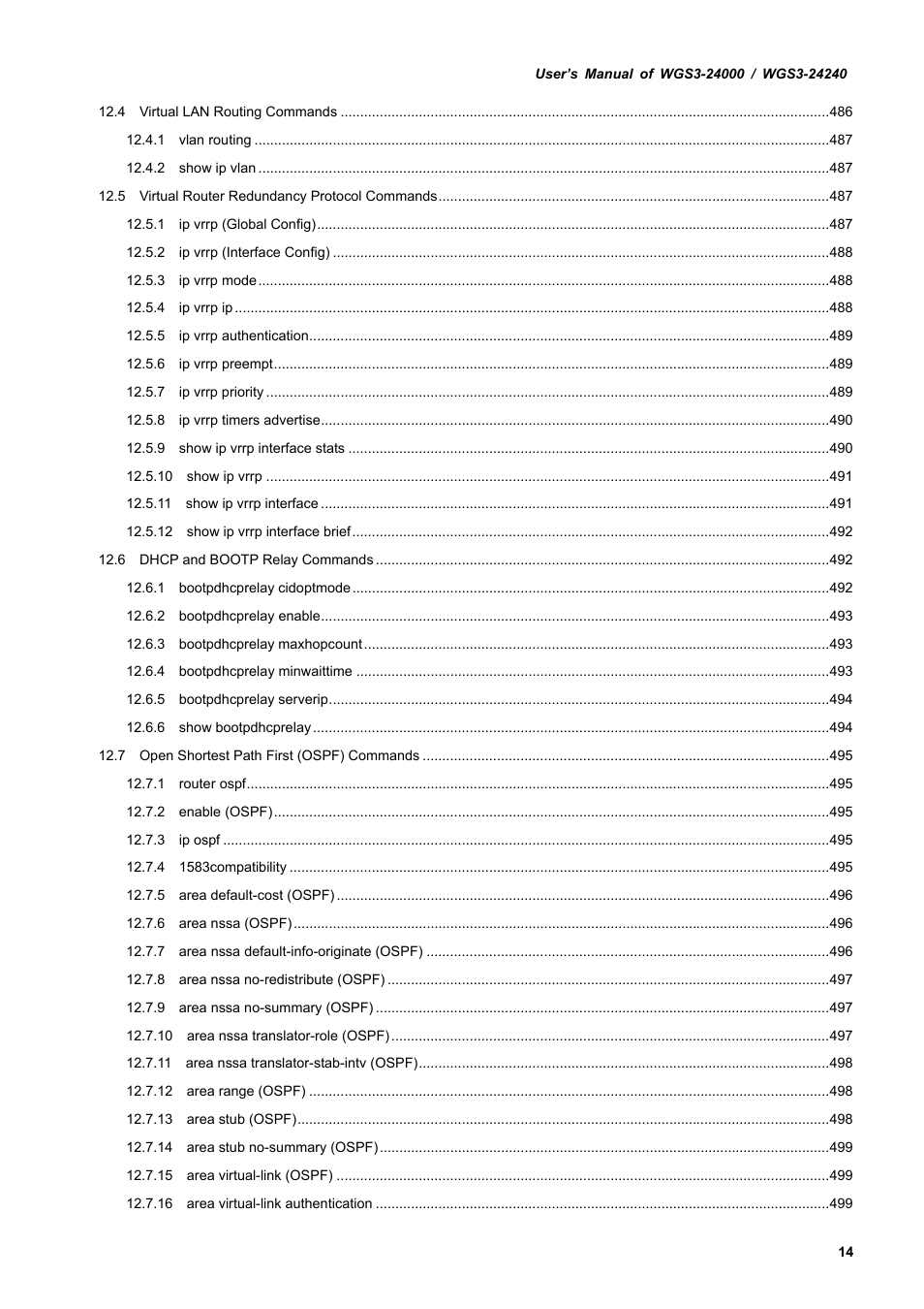PLANET WGS3-24240 User Manual | Page 14 / 570