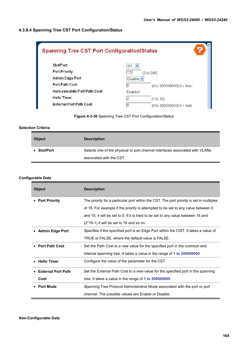 PLANET WGS3-24240 User Manual | Page 164 / 570