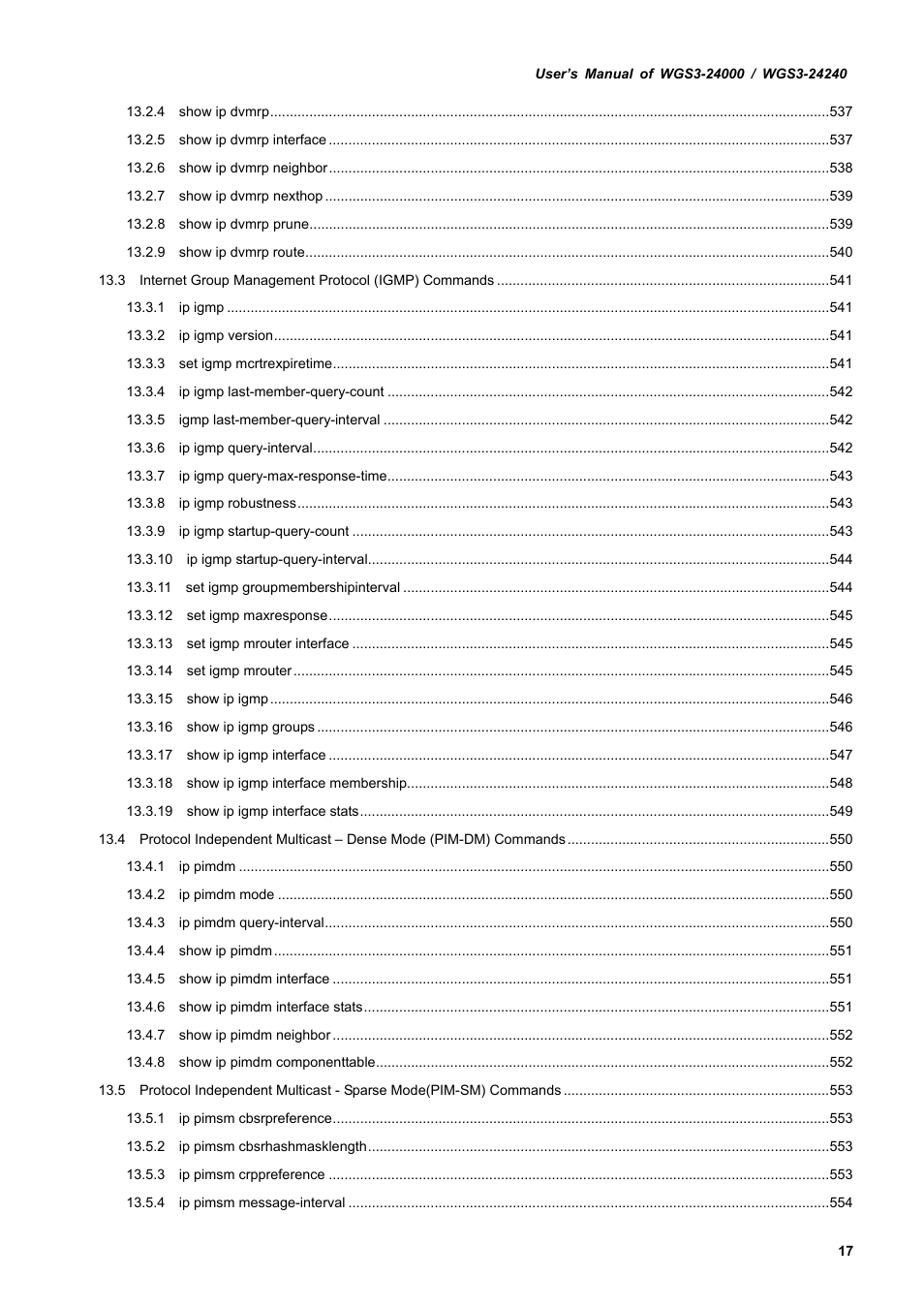 PLANET WGS3-24240 User Manual | Page 17 / 570