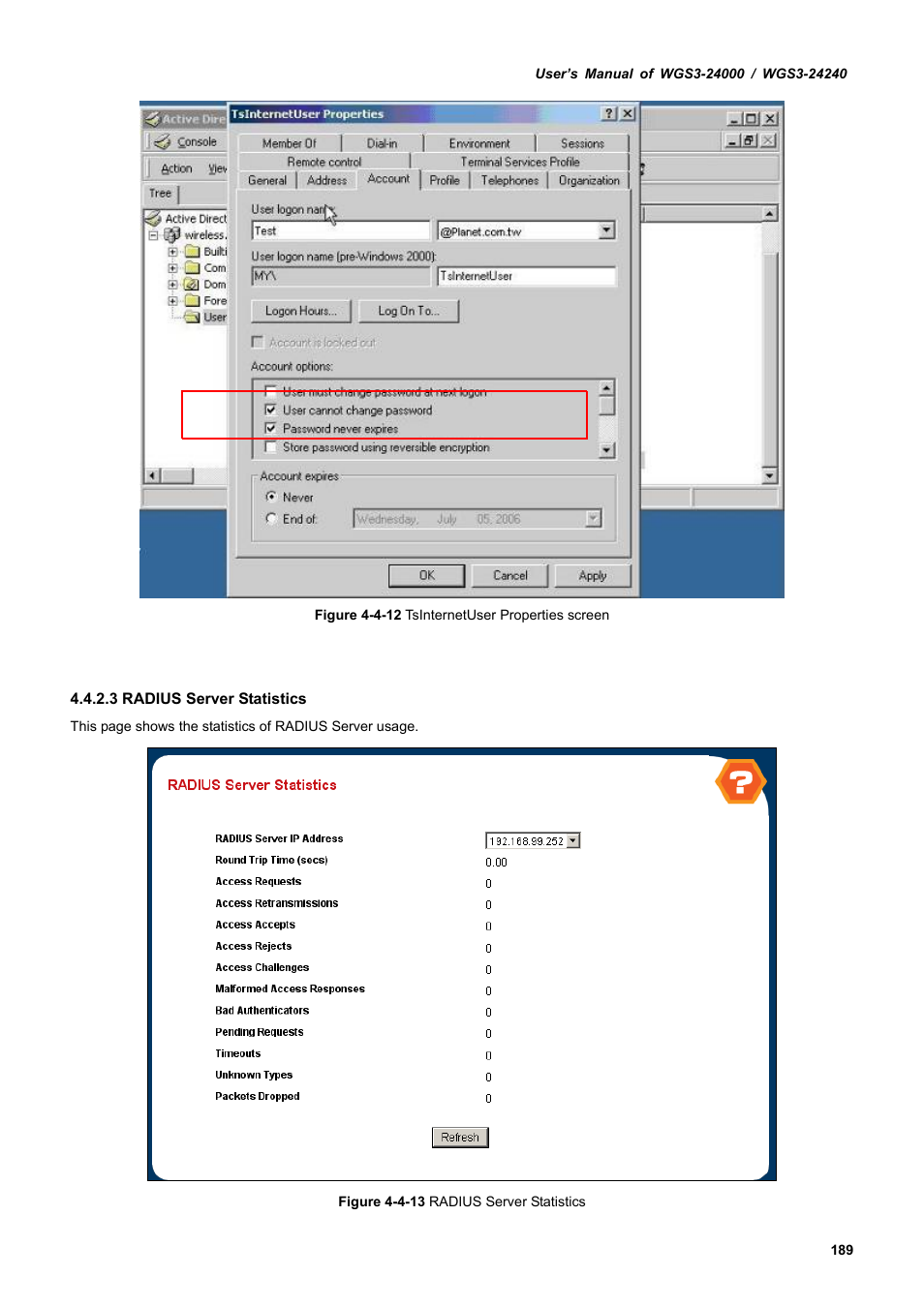 PLANET WGS3-24240 User Manual | Page 189 / 570