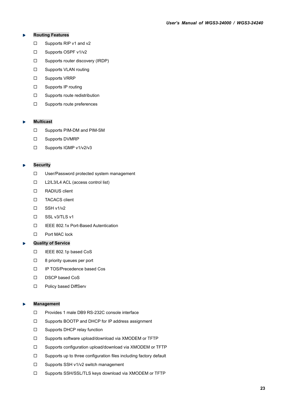 PLANET WGS3-24240 User Manual | Page 23 / 570