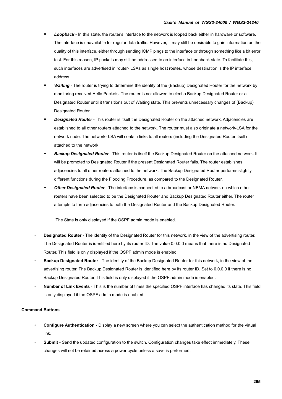 PLANET WGS3-24240 User Manual | Page 265 / 570