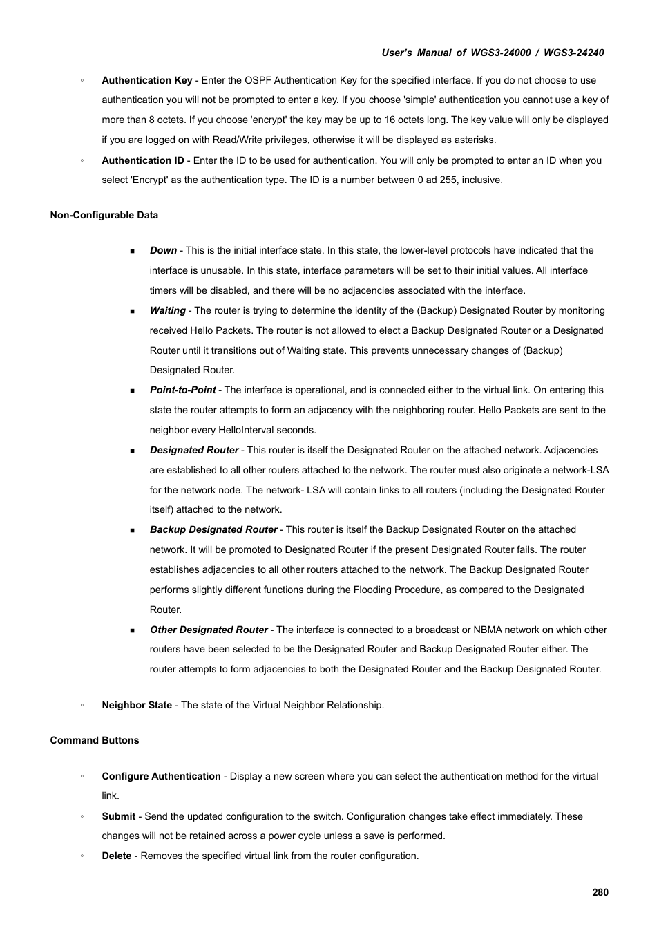 PLANET WGS3-24240 User Manual | Page 280 / 570