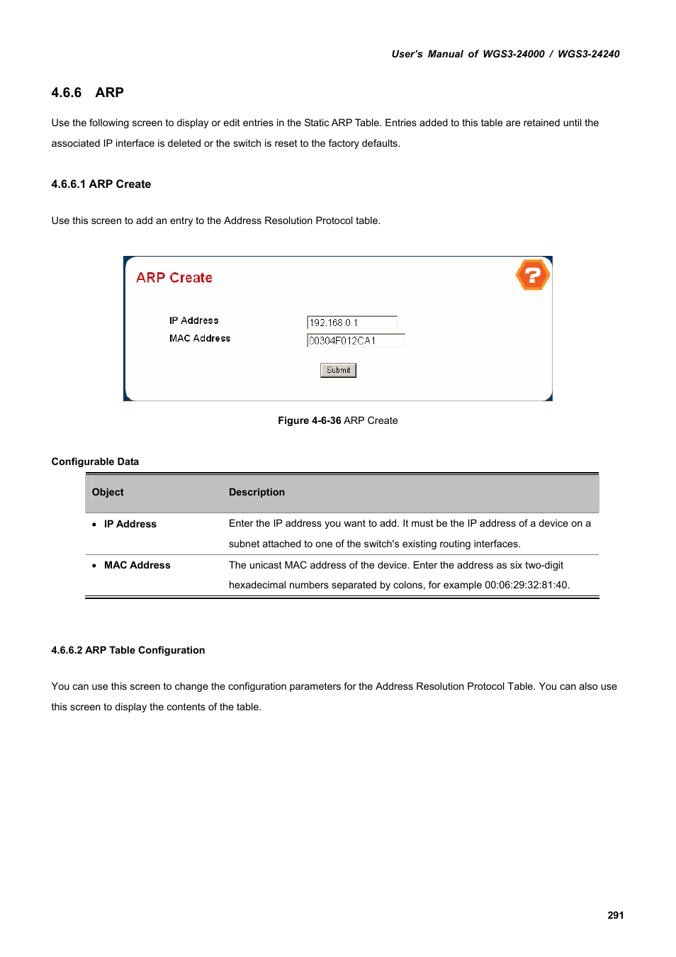 6 arp | PLANET WGS3-24240 User Manual | Page 291 / 570