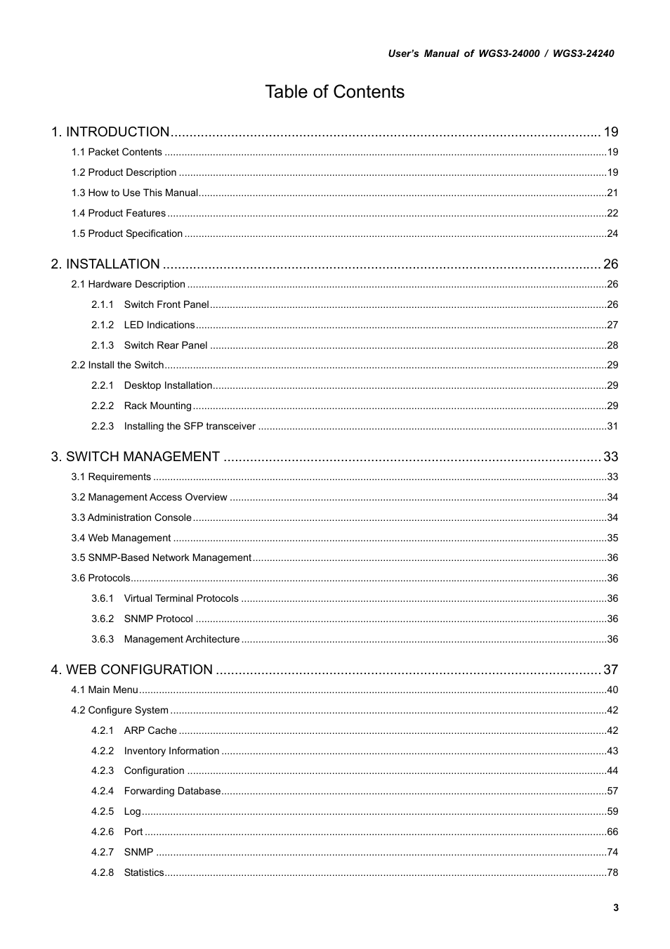 PLANET WGS3-24240 User Manual | Page 3 / 570