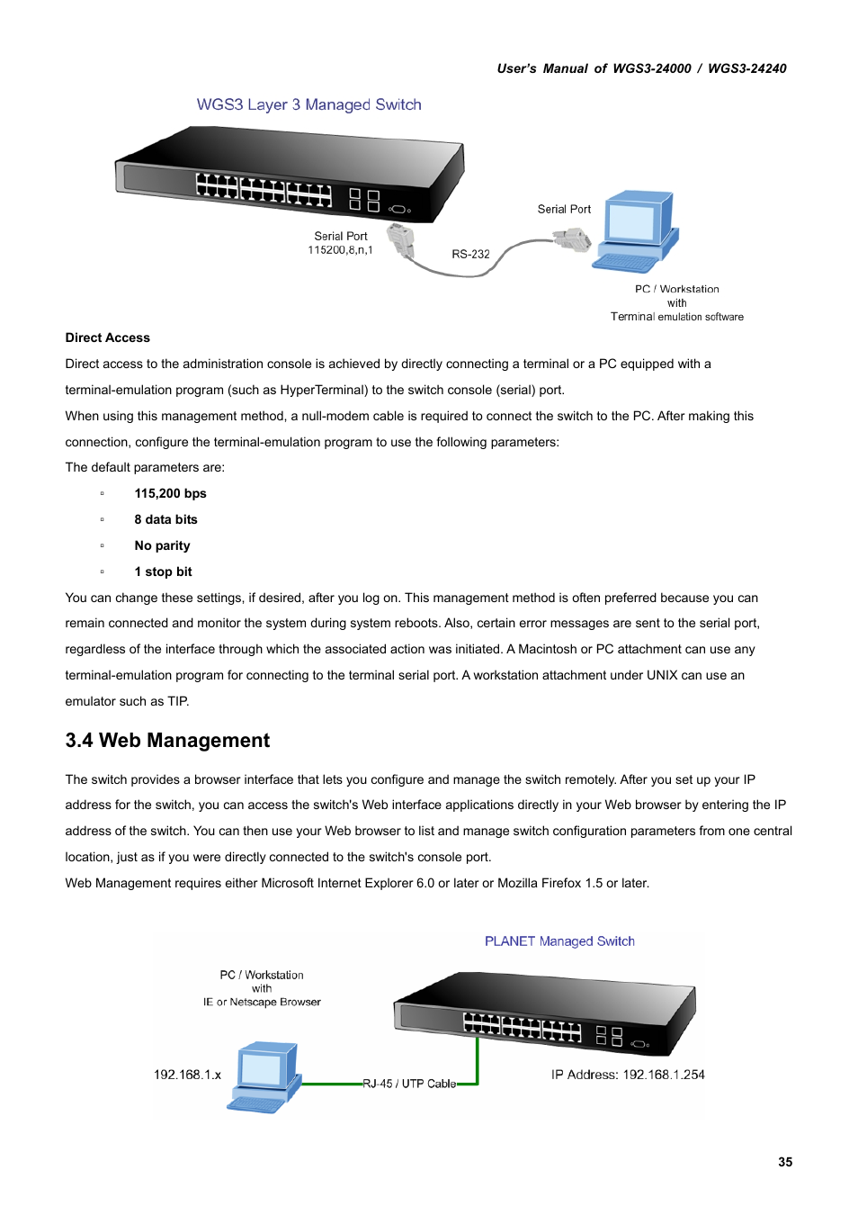 4 web management | PLANET WGS3-24240 User Manual | Page 35 / 570