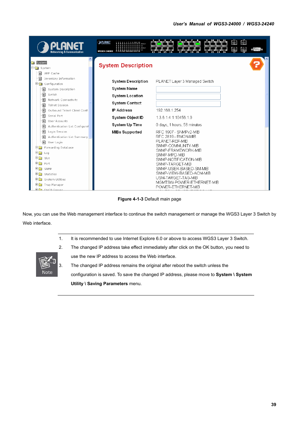 PLANET WGS3-24240 User Manual | Page 39 / 570