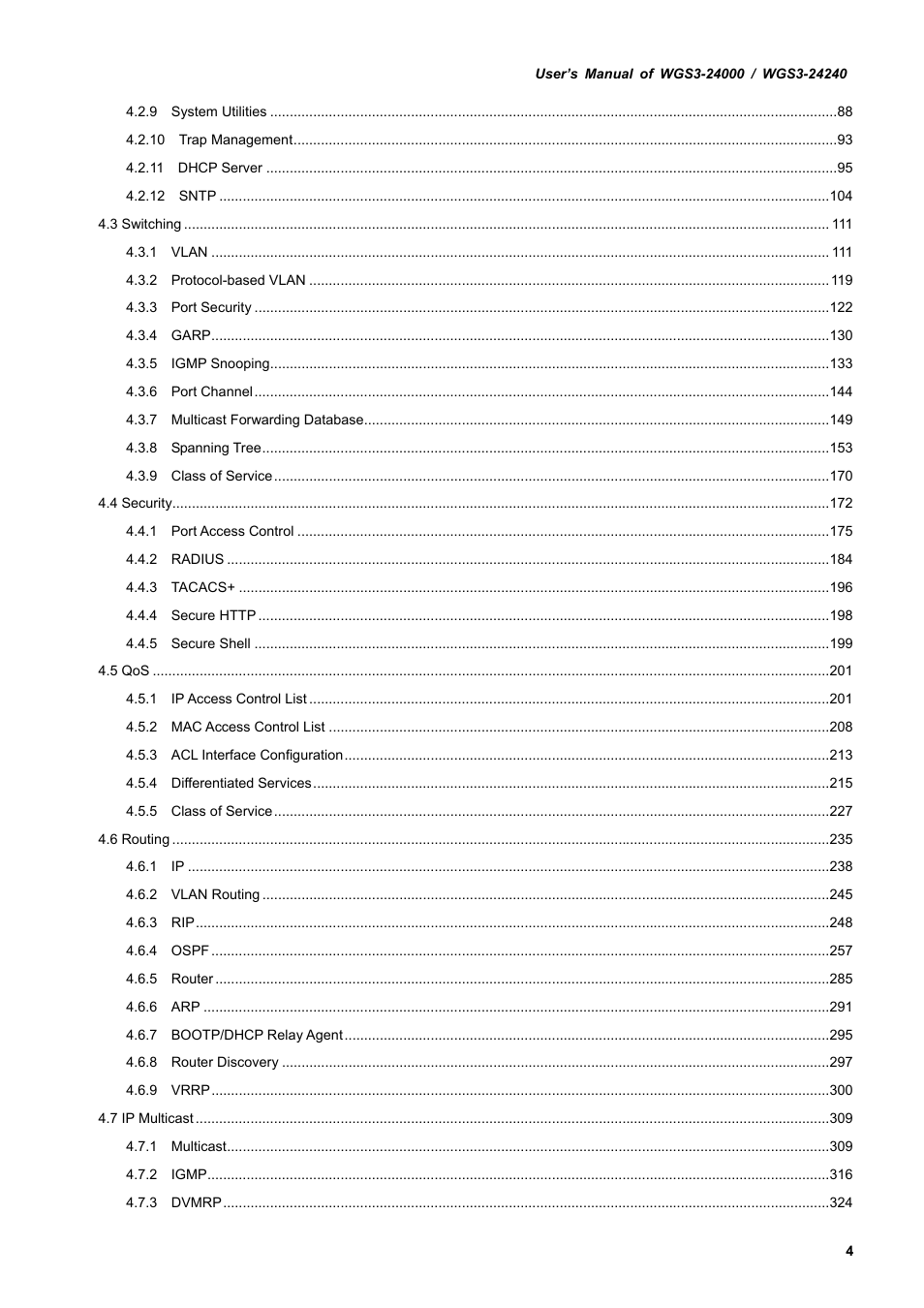 PLANET WGS3-24240 User Manual | Page 4 / 570