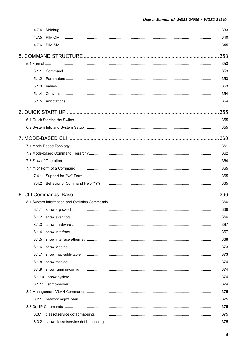 PLANET WGS3-24240 User Manual | Page 5 / 570