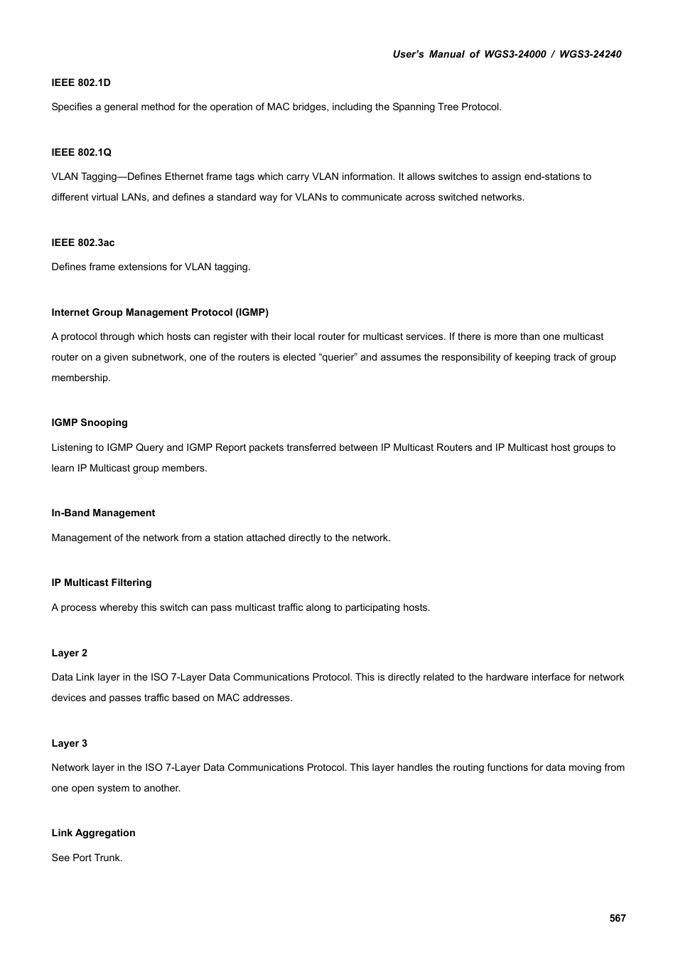 PLANET WGS3-24240 User Manual | Page 567 / 570