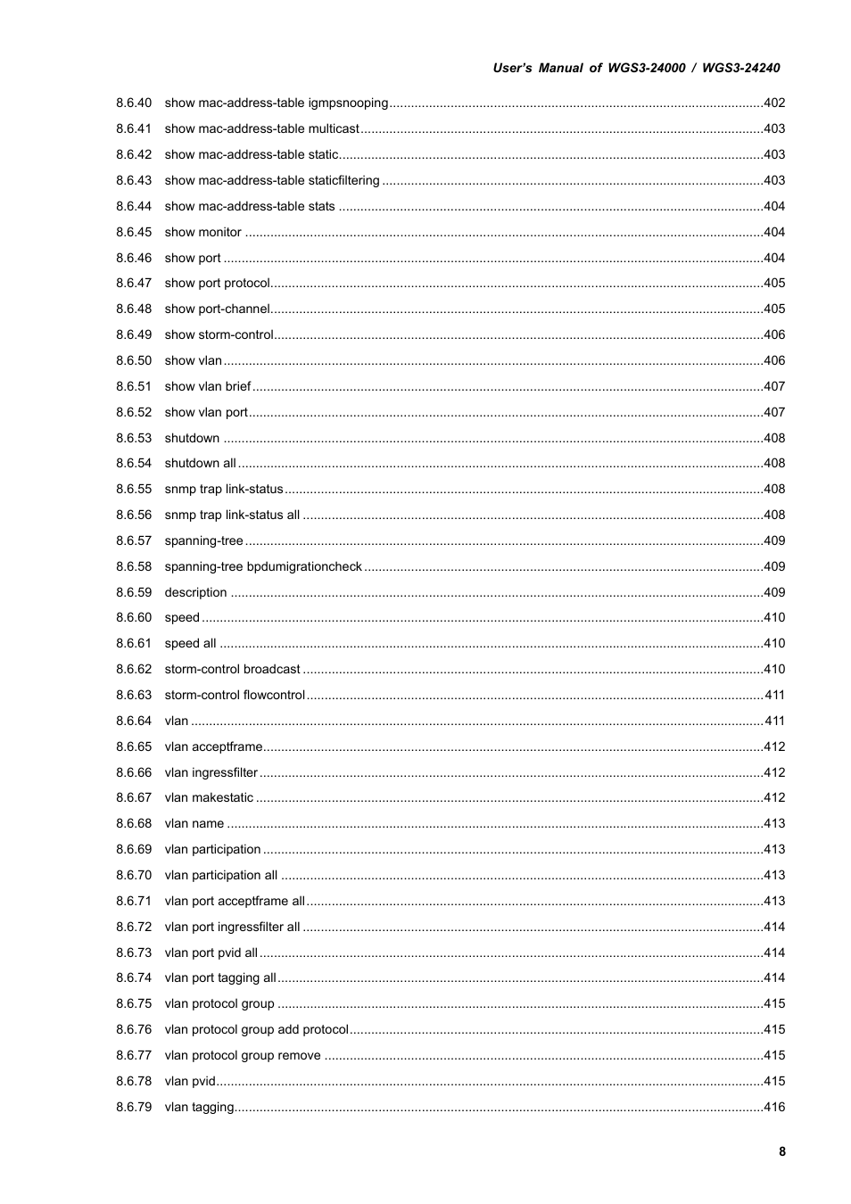 PLANET WGS3-24240 User Manual | Page 8 / 570