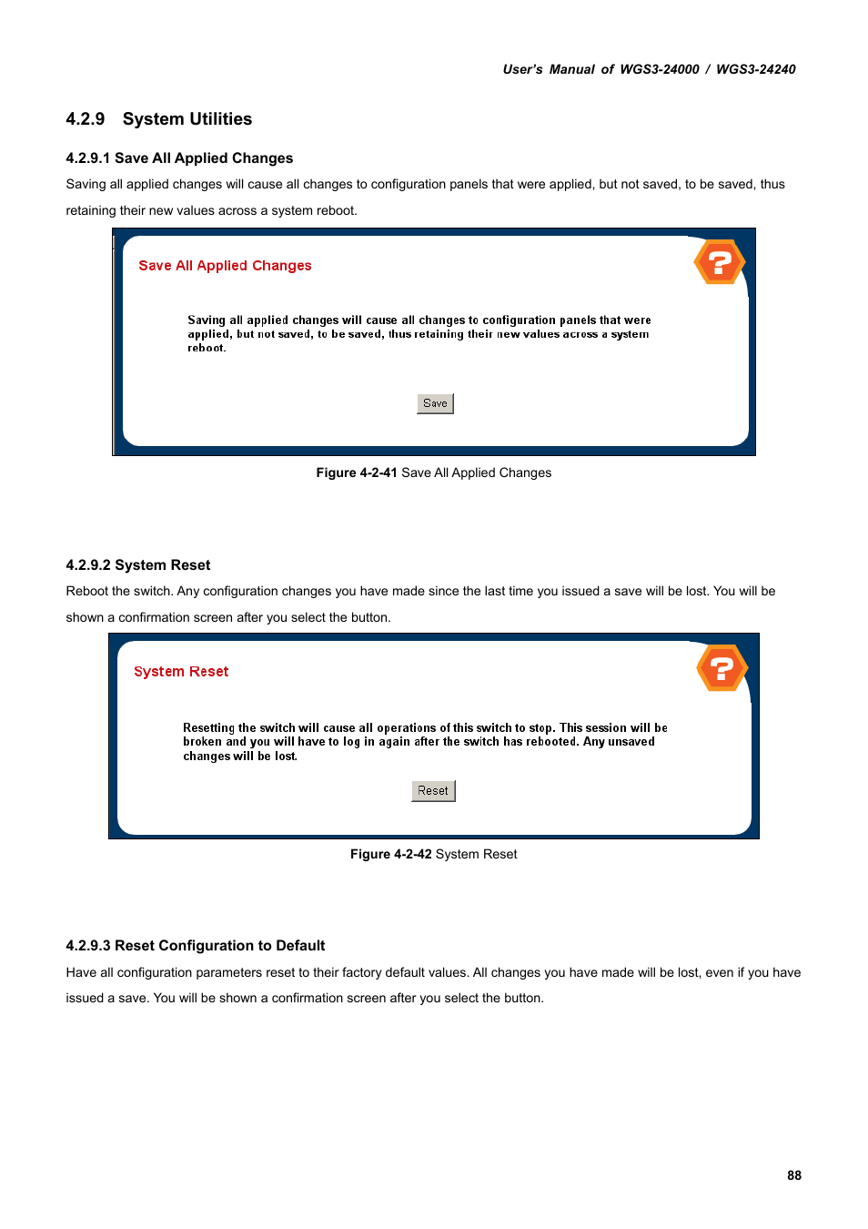 9 system utilities | PLANET WGS3-24240 User Manual | Page 88 / 570