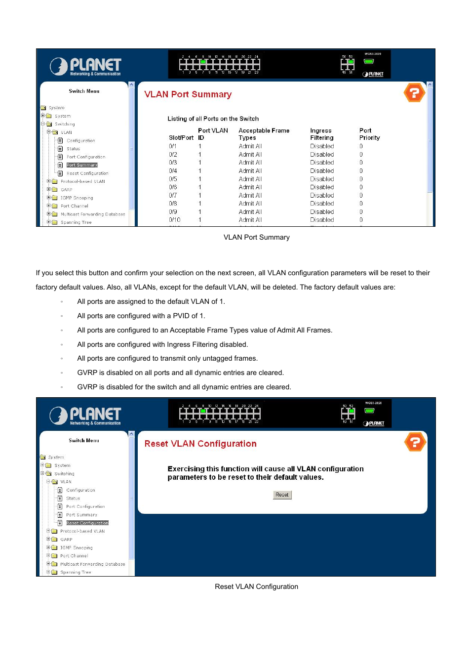 PLANET WGS3-2820 User Manual | Page 103 / 528
