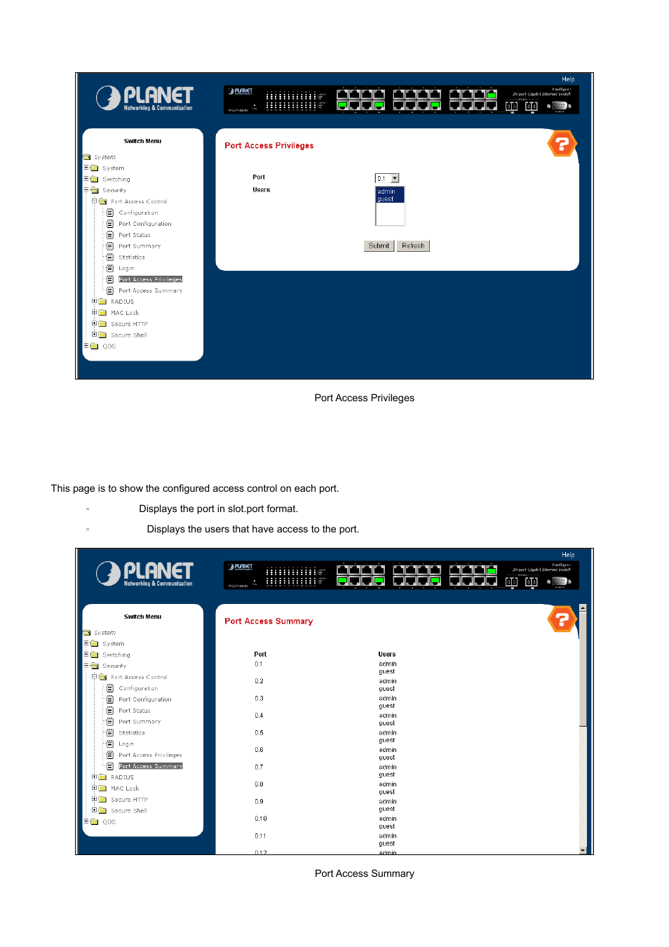 PLANET WGS3-2820 User Manual | Page 154 / 528