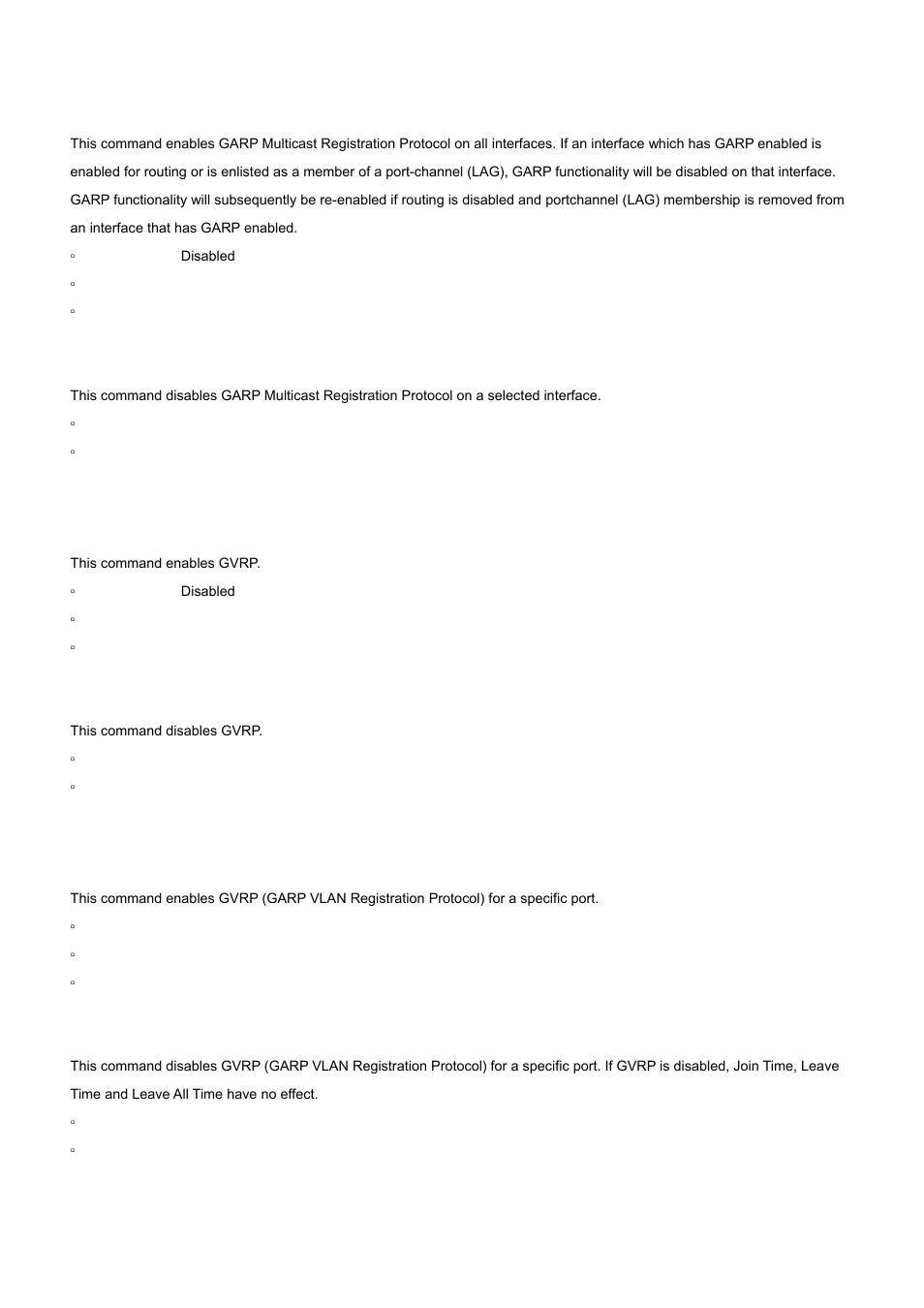 30 set gmrp interfacemode all, 31 set gvrp adminmode, 32 set gvrp interfacemode | PLANET WGS3-2820 User Manual | Page 357 / 528