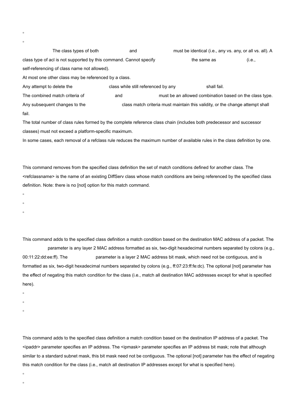 5 match destination-address mac, 6 match dstip | PLANET WGS3-2820 User Manual | Page 385 / 528